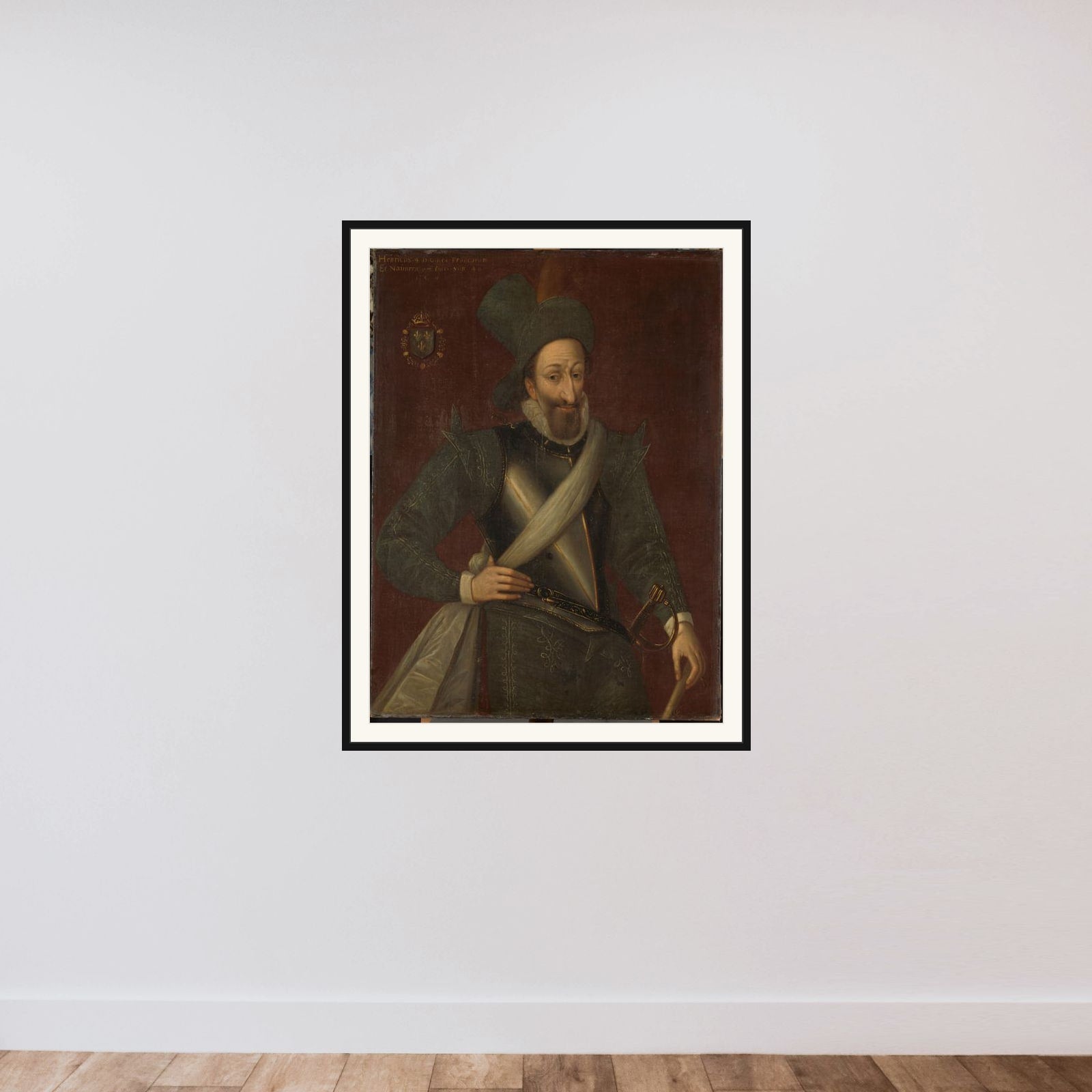Henri IV (1553-1610), King of France framed — shown to scale