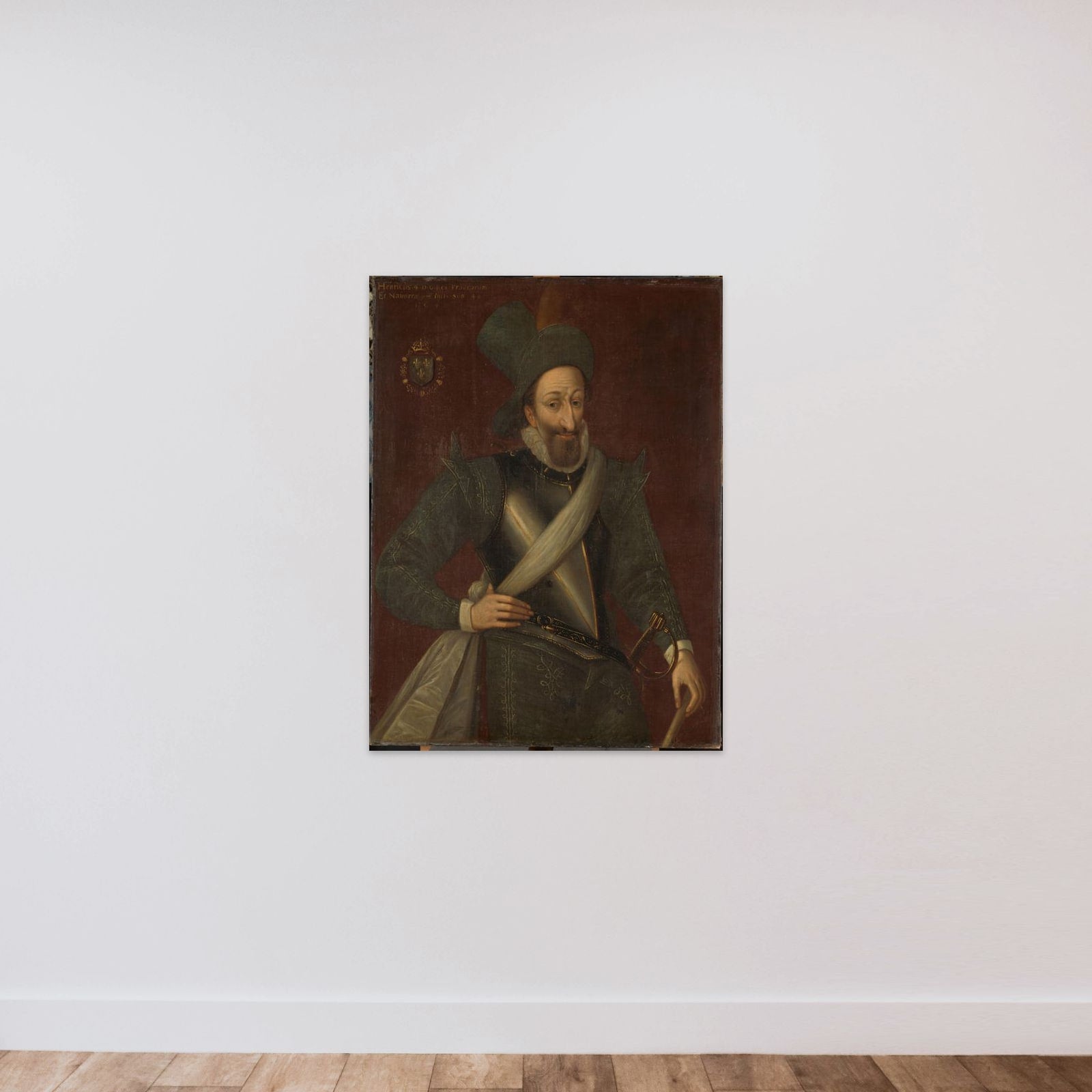 Henri IV (1553-1610), King of France unframed — shown to scale