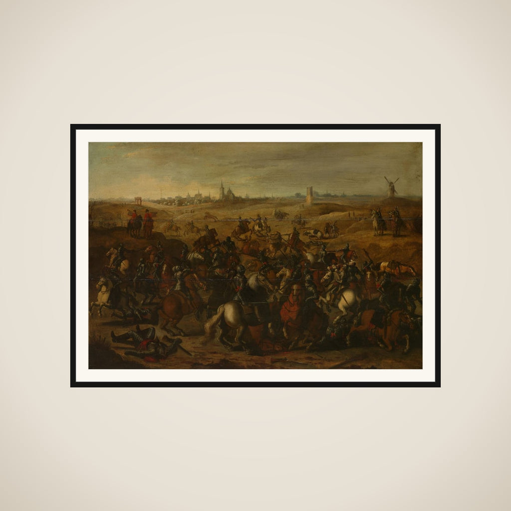 The Skirmish Between Cuirassiers, 5 February 1600, on the Vughterheide framed