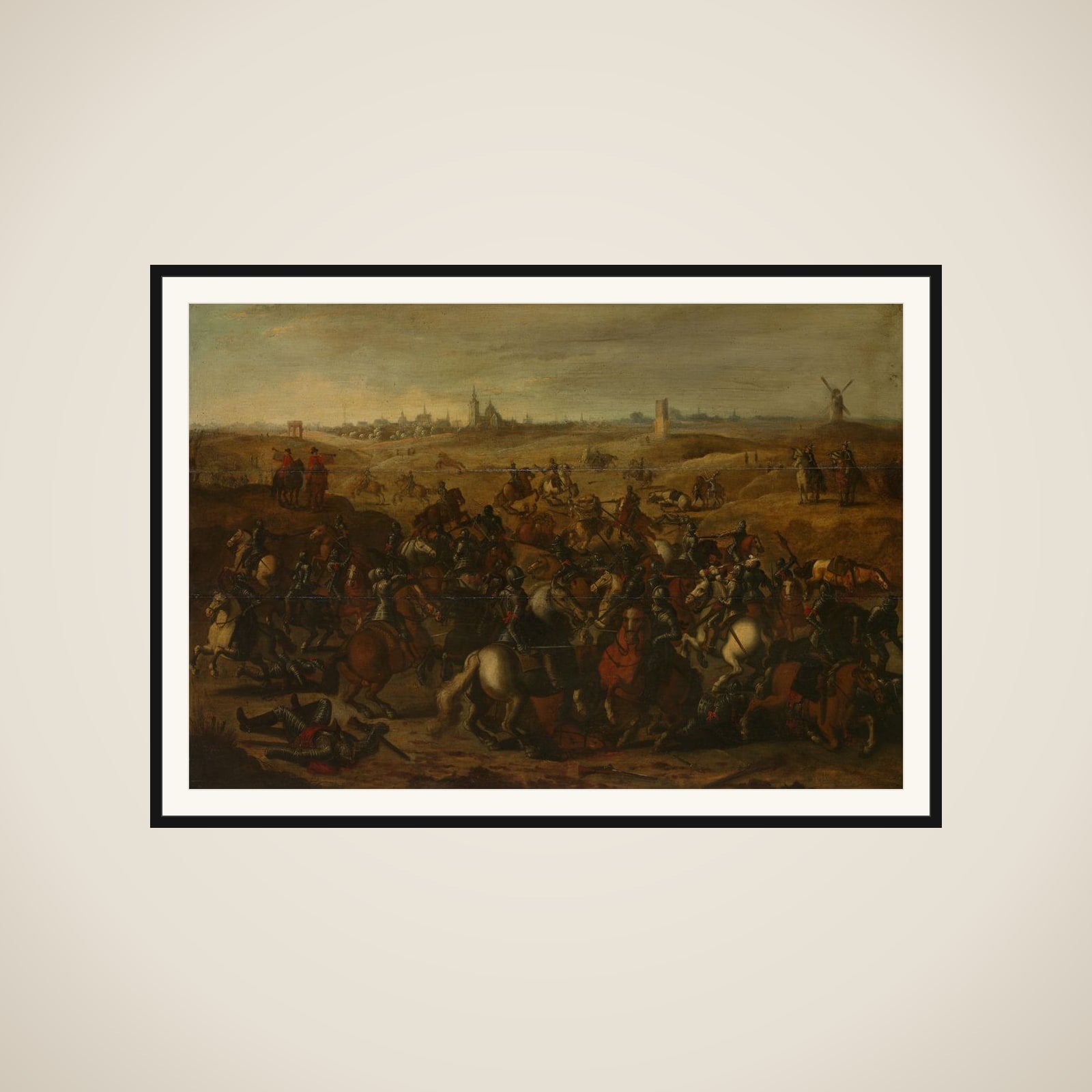 The Skirmish Between Cuirassiers, 5 February 1600, on the Vughterheide framed