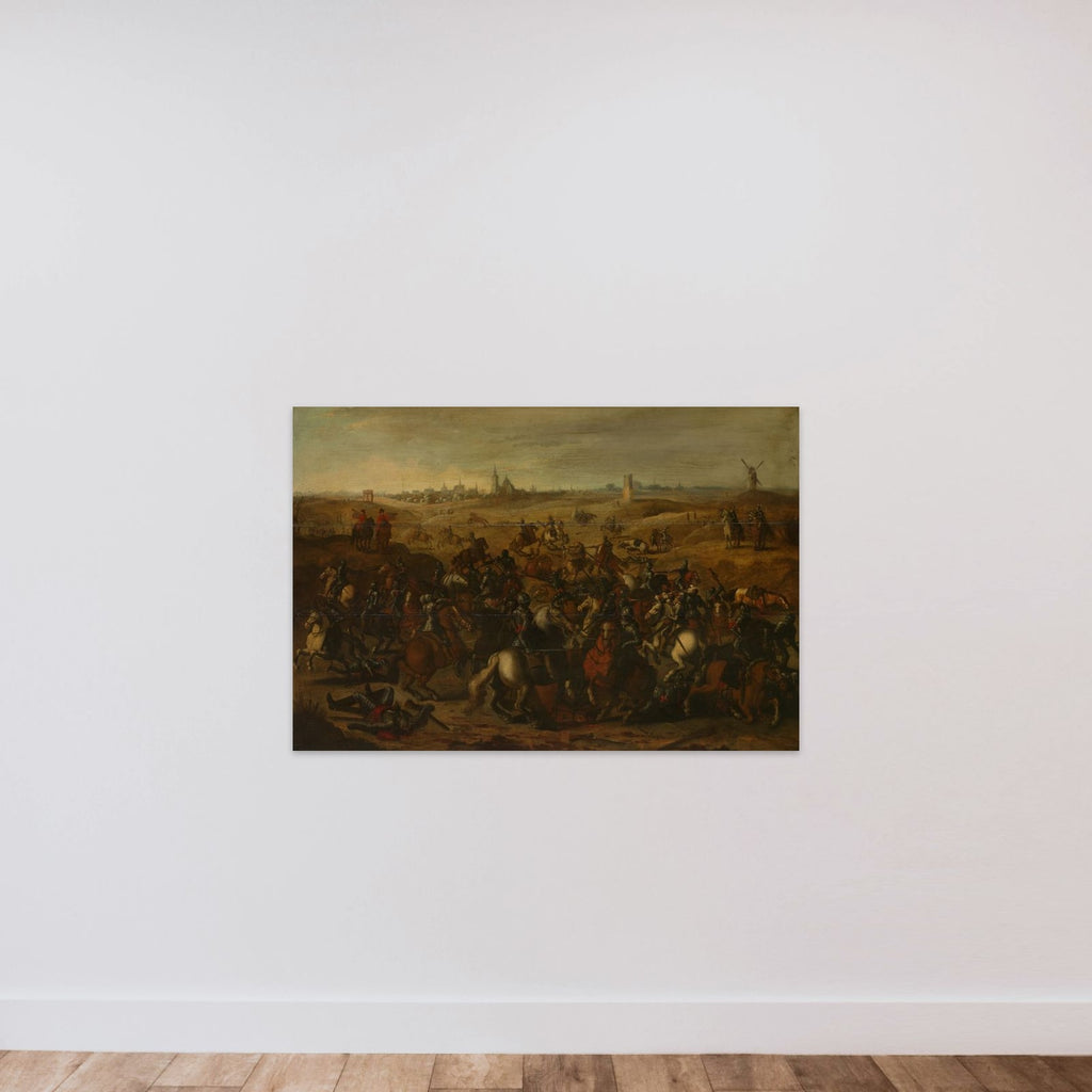 The Skirmish Between Cuirassiers, 5 February 1600, on the Vughterheide unframed — shown to scale