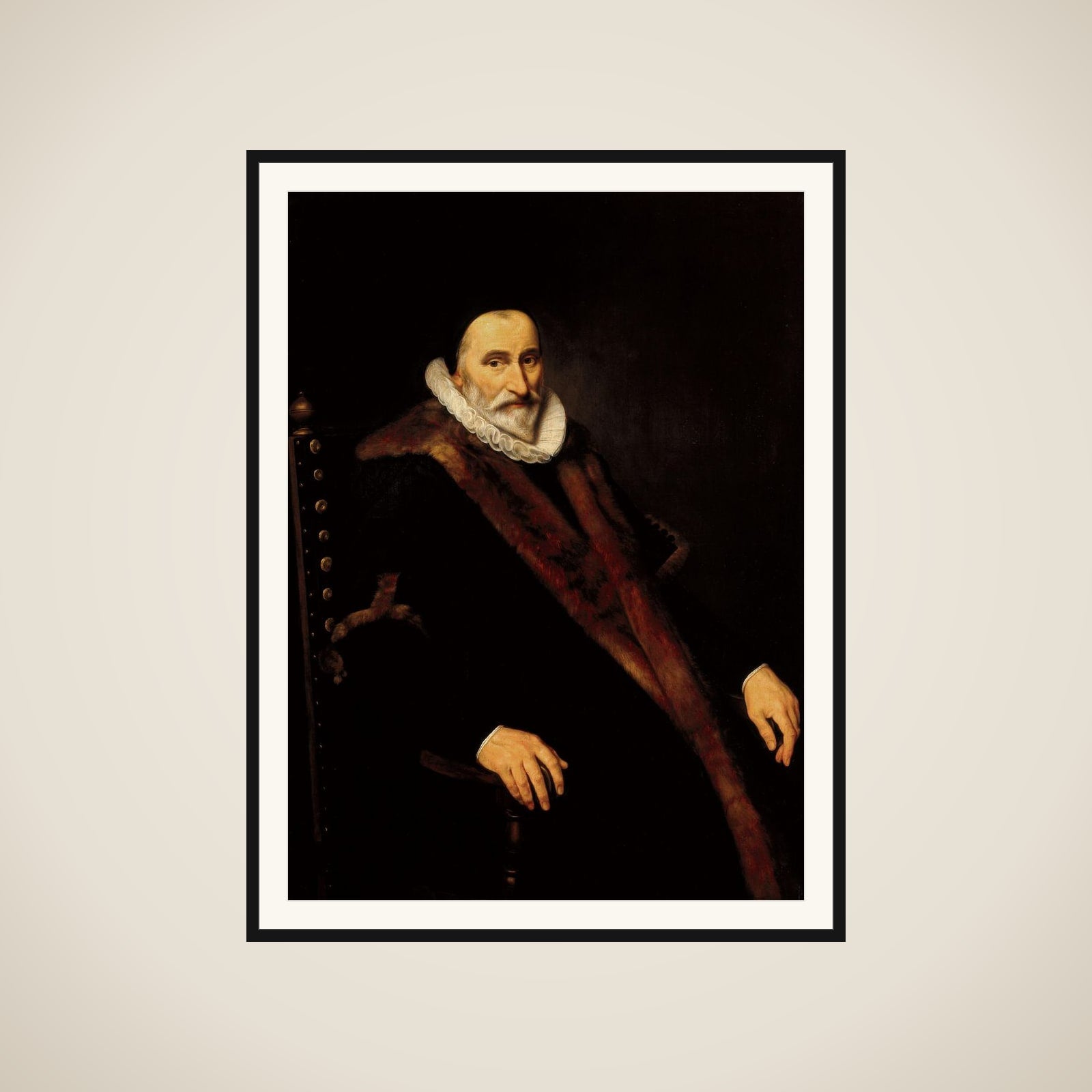 Portrait of Cornelis Pietersz Hooft (1546-1626) framed