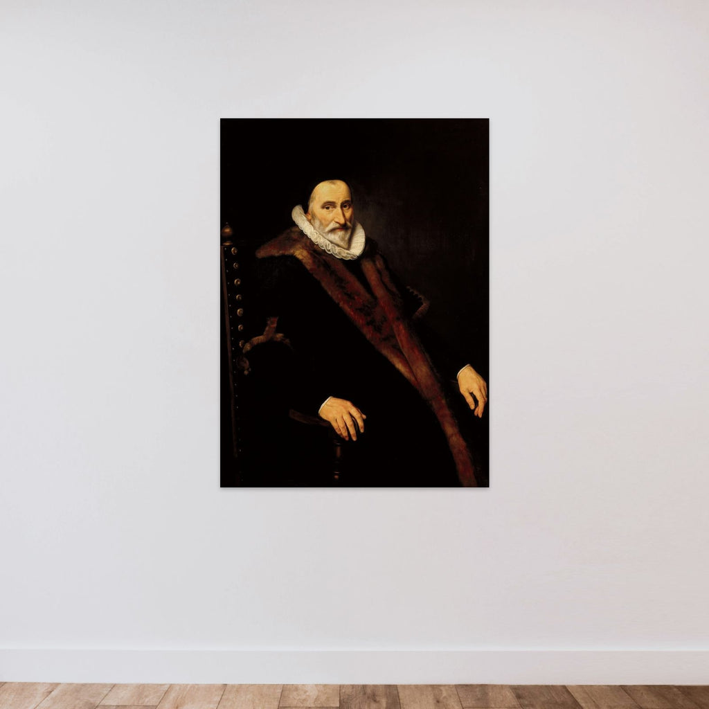 Portrait of Cornelis Pietersz Hooft (1546-1626) unframed — shown to scale