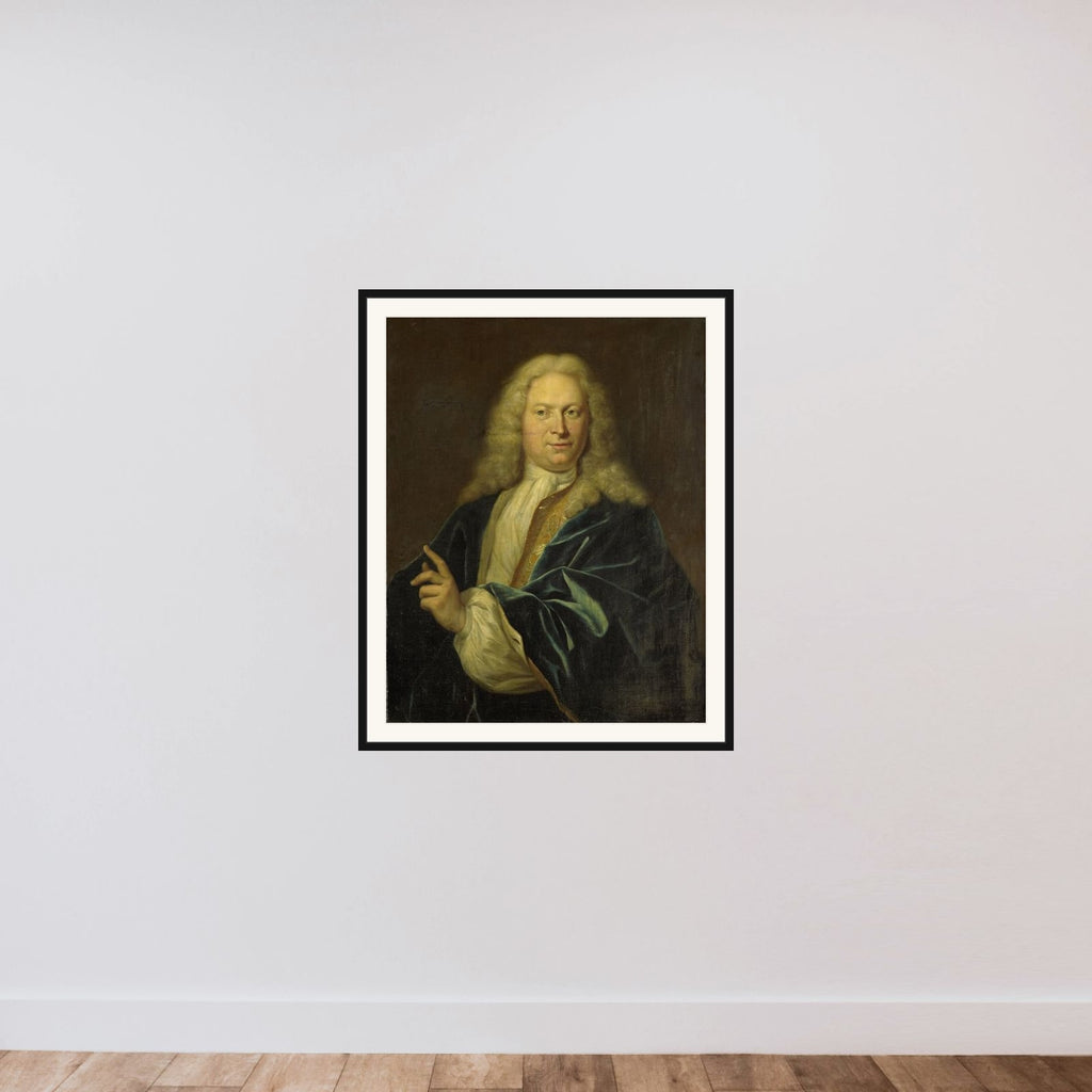Portrait of Jan Hendrik van Heemskerck, Count of the Holy Roman Empire, Lord of Achttienhoven, Den Bosch and Eyndschoten, Captain of the Citizenry of Amsterdam (Johan Hendrik Graaf Van Heemskerk) framed — shown to scale