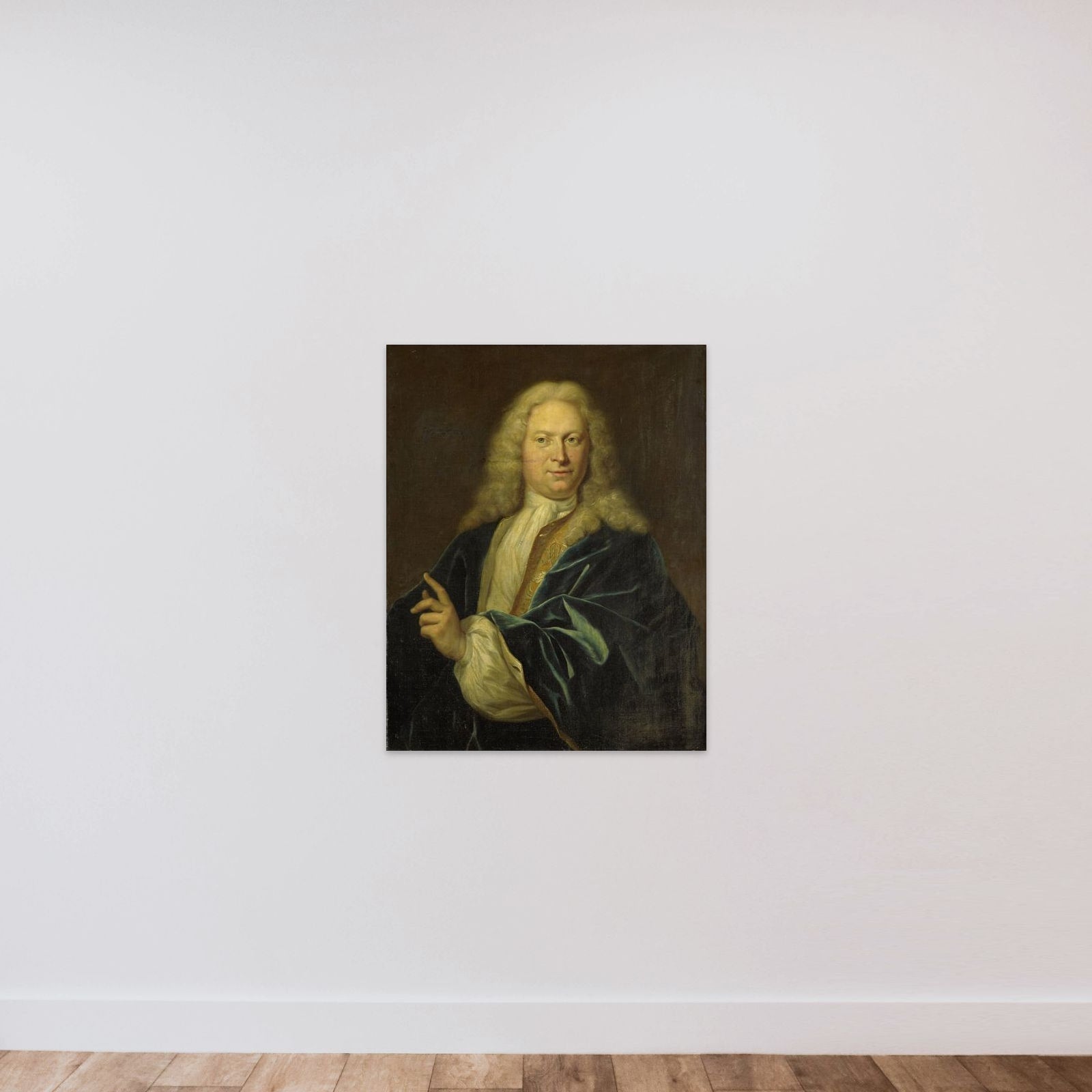 Portrait of Jan Hendrik van Heemskerck, Count of the Holy Roman Empire, Lord of Achttienhoven, Den Bosch and Eyndschoten, Captain of the Citizenry of Amsterdam (Johan Hendrik Graaf Van Heemskerk) unframed — shown to scale