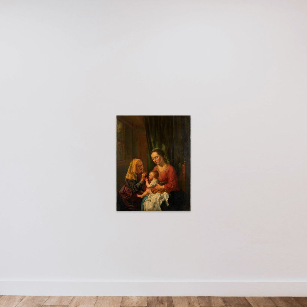 Madonna and Child with St Anne unframed — shown to scale