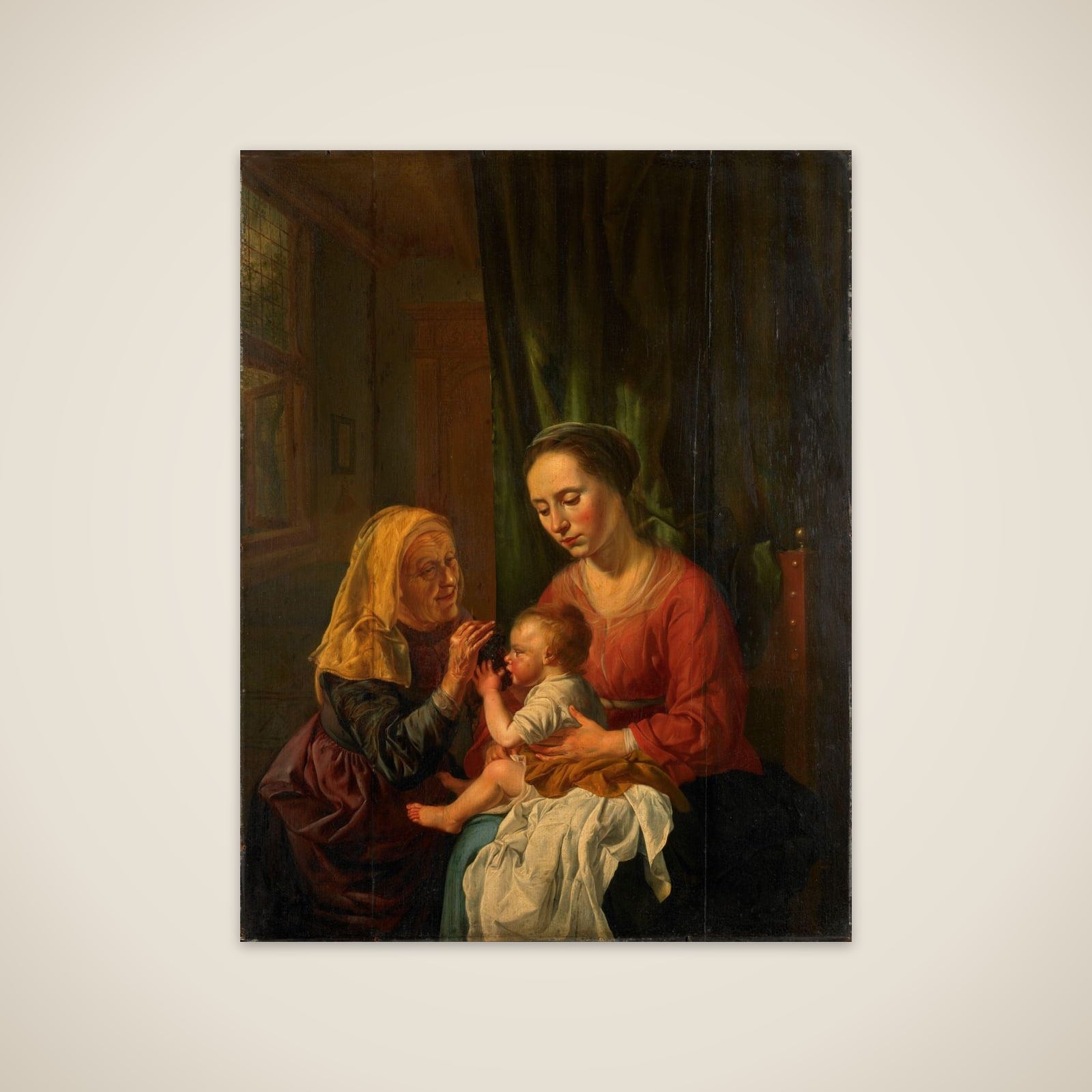 Madonna and Child with St Anne unframed print
