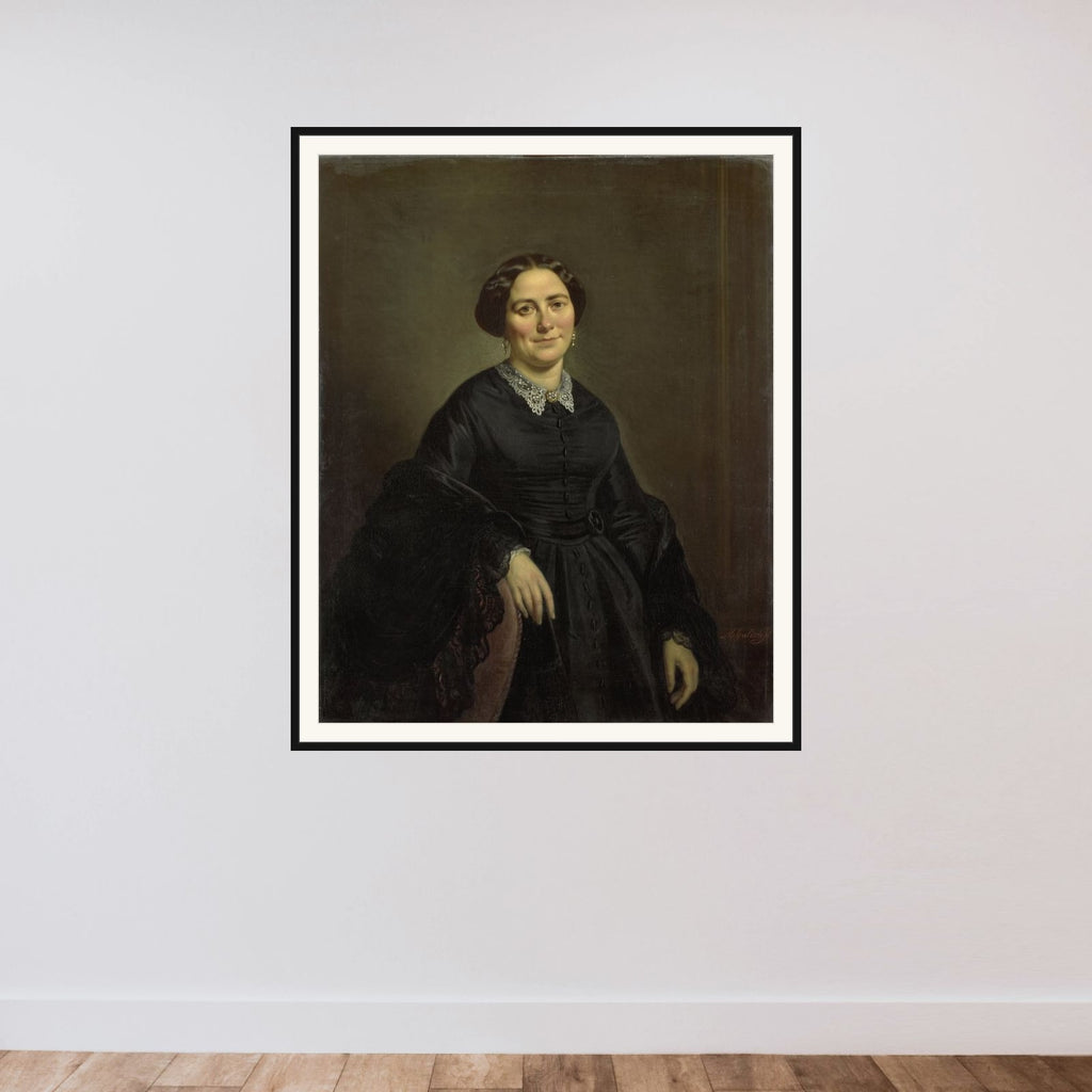 Johanna Christina Beelenkamp (1820-90). Wife of Cornelis Outshoorn framed — shown to scale