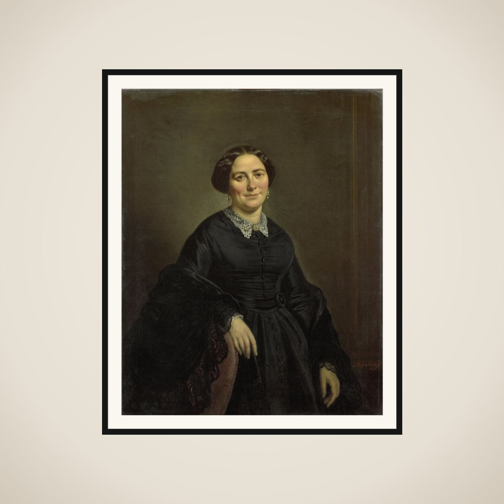 Johanna Christina Beelenkamp (1820-90). Wife of Cornelis Outshoorn framed