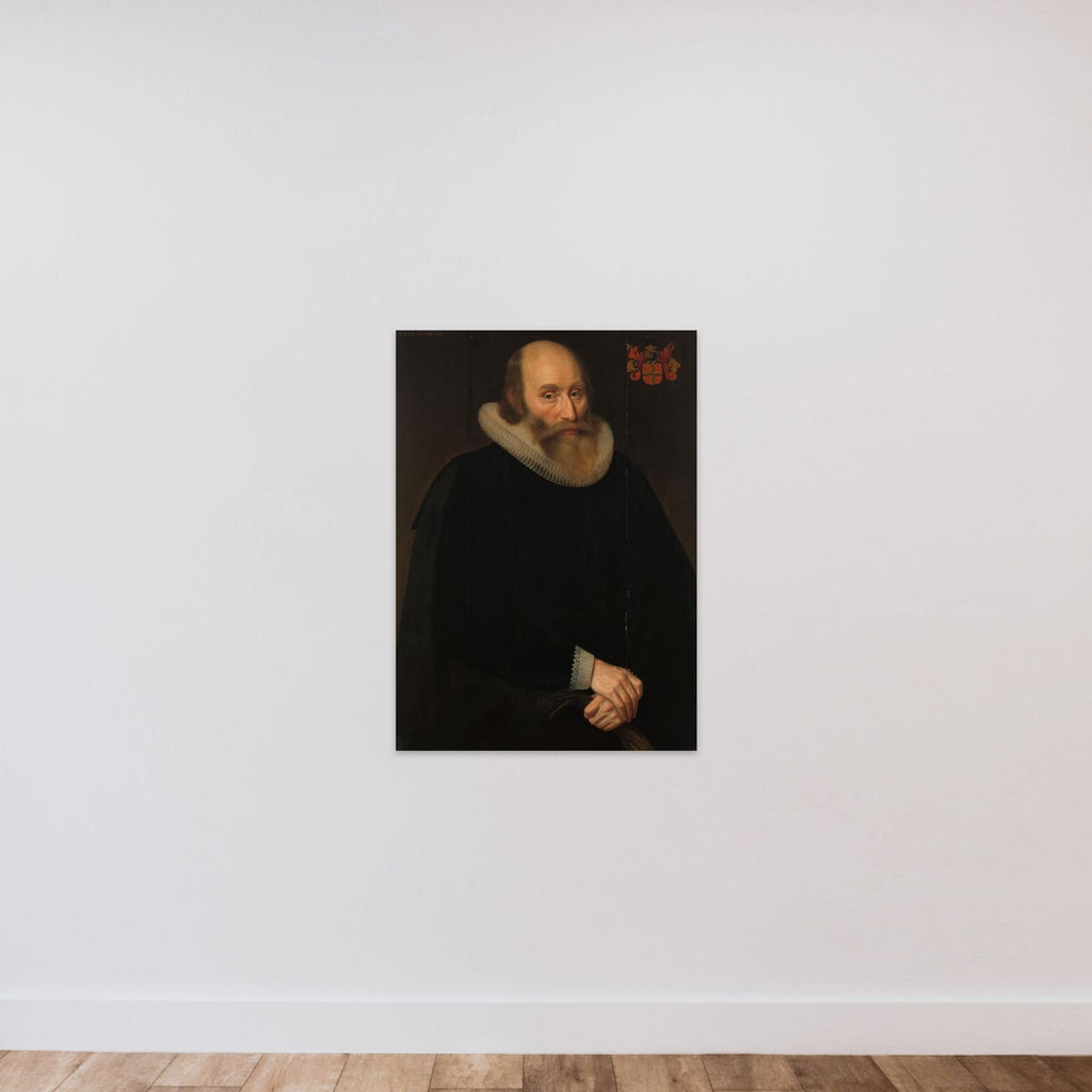 Portrait of Antonius Antonides van der Linden, Physician in Amsterdam unframed — shown to scale