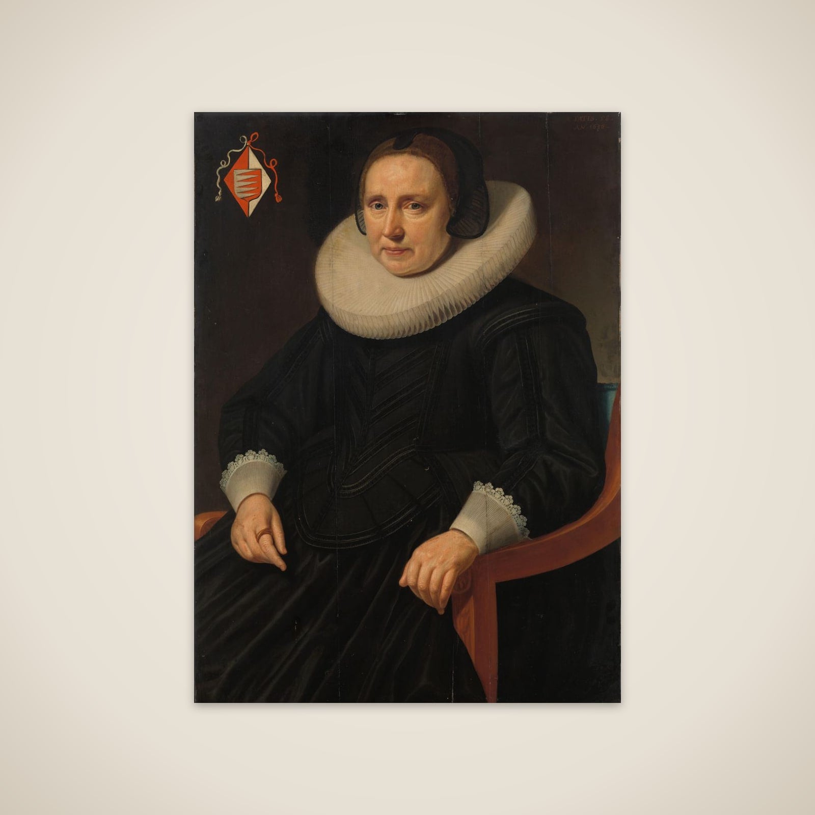 Portrait of Sara Sweerts de Weert, second Wife of Antonius Antonides van der Linden unframed print