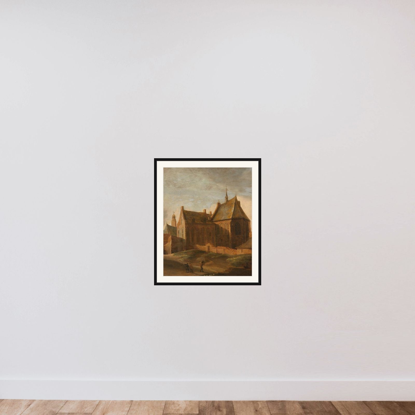 Convent of Saint Agnes in Utrecht framed — shown to scale