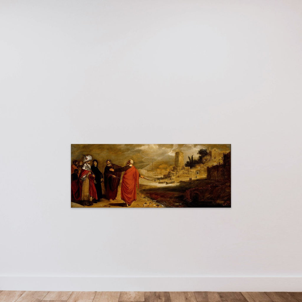 Aaron Changing the Water of the River into Blood unframed — shown to scale
