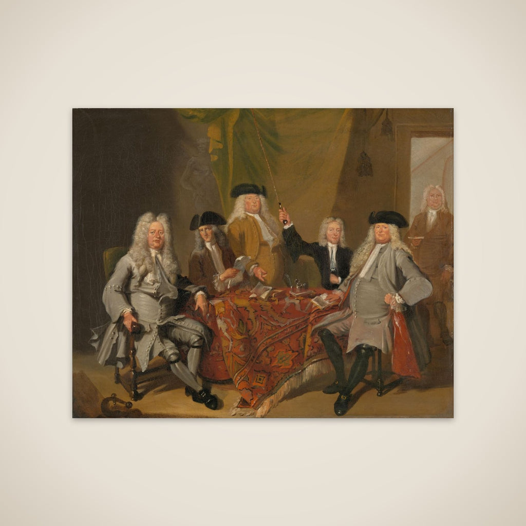 Inspectors of the Collegium Medicum in Amsterdam, 1724 unframed print