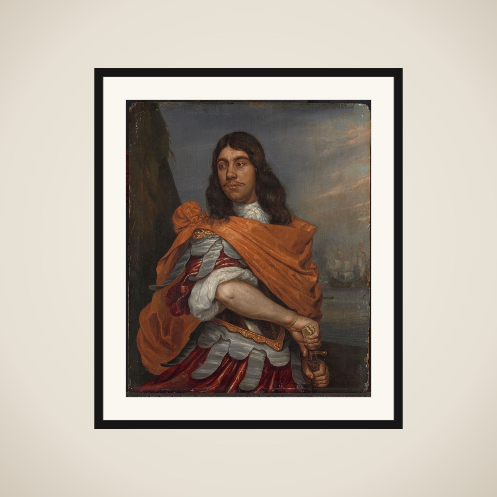 Portrait of Lieutenant-Admiral Cornelis Tromp in Roman Costume framed