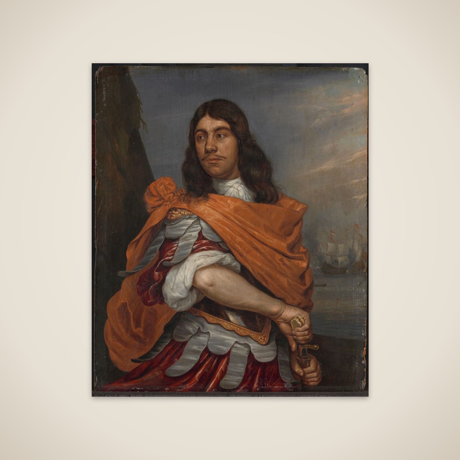 Portrait of Lieutenant-Admiral Cornelis Tromp in Roman Costume unframed print