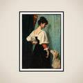 Portrait of a young Woman, with 'Puck' the Dog framed