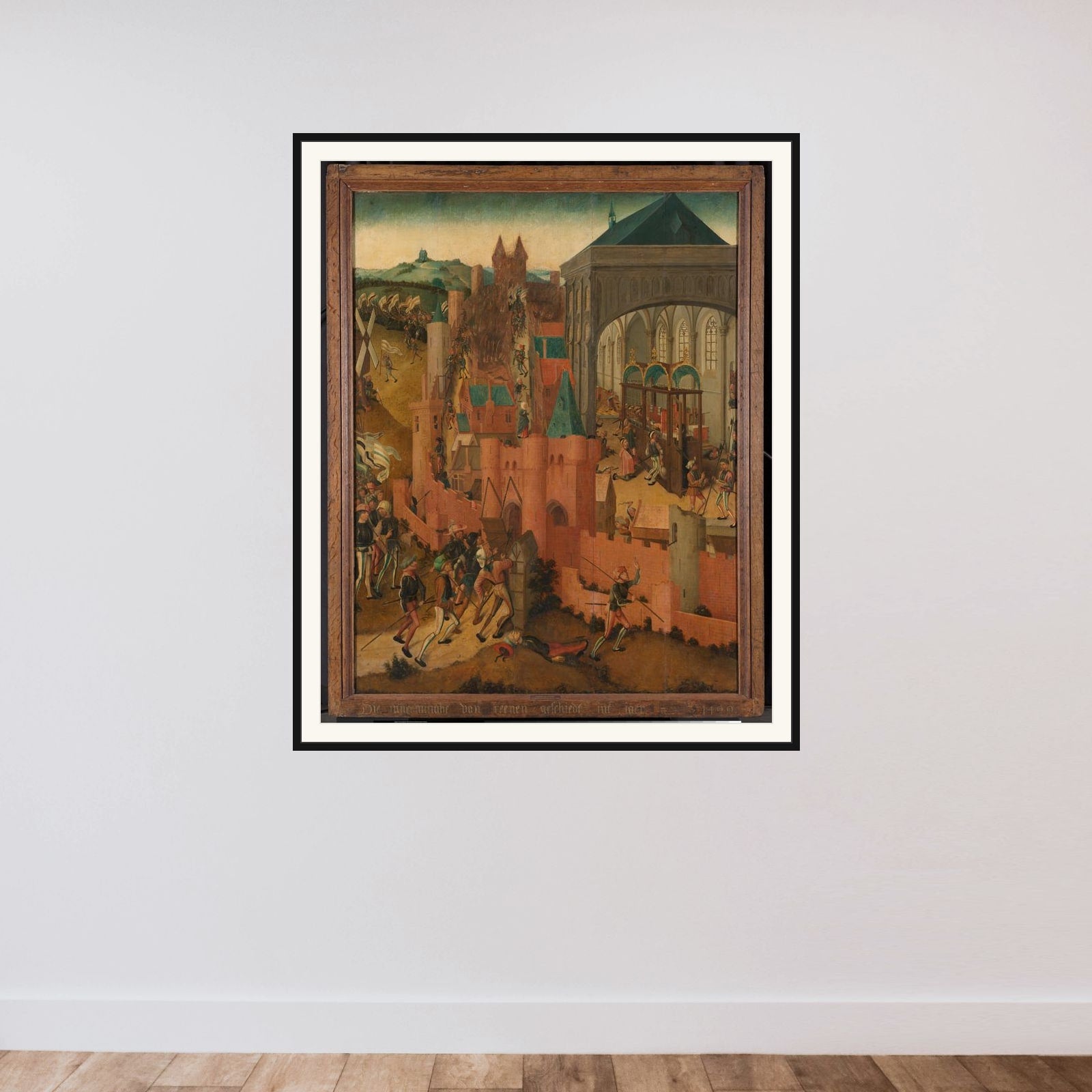 The Siege of Rhenen framed — shown to scale