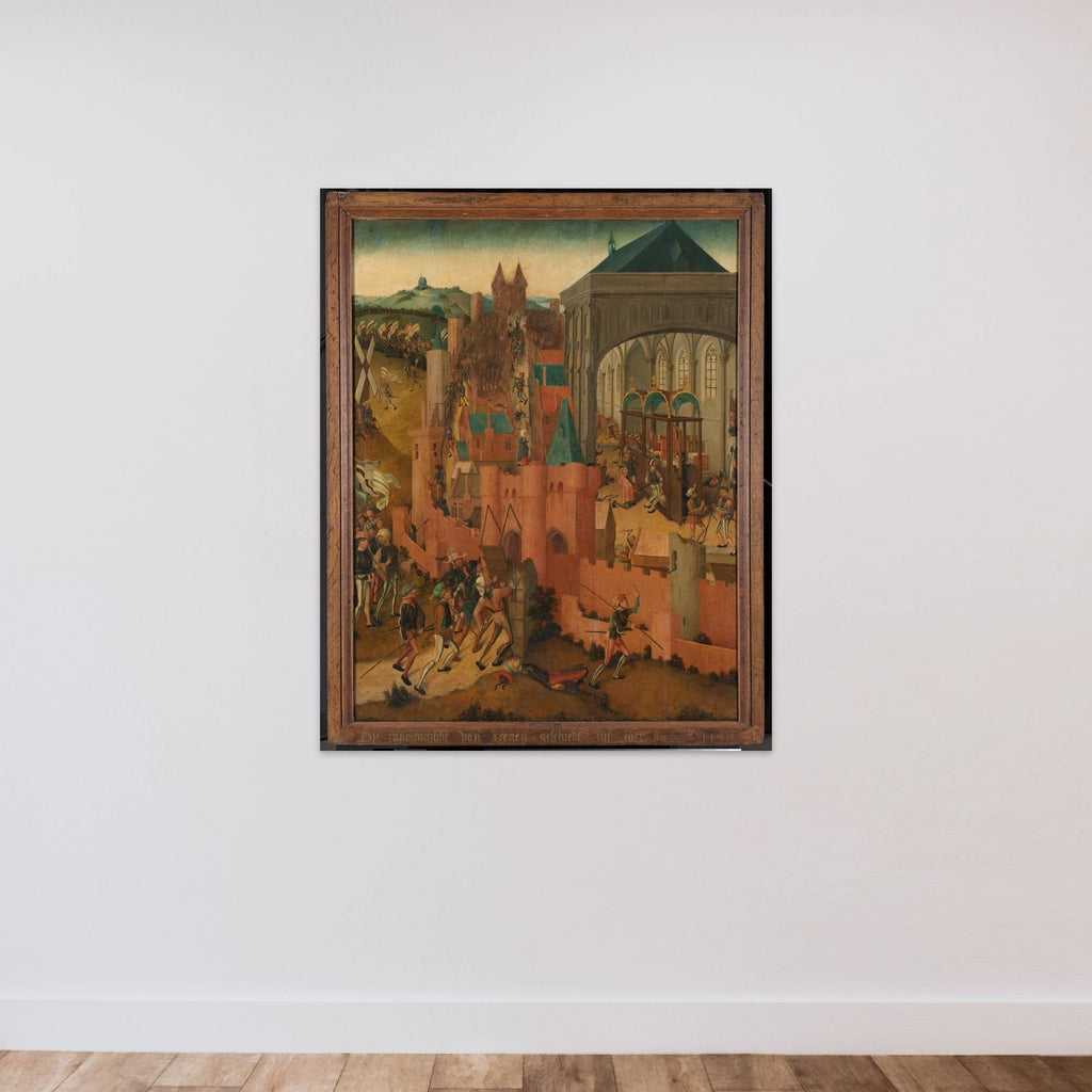 The Siege of Rhenen unframed — shown to scale