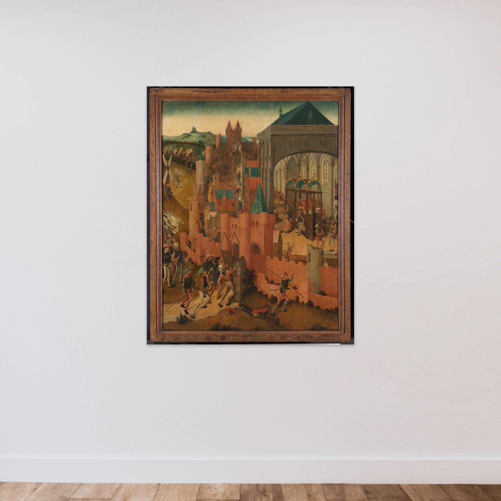 The Siege of Rhenen unframed — shown to scale
