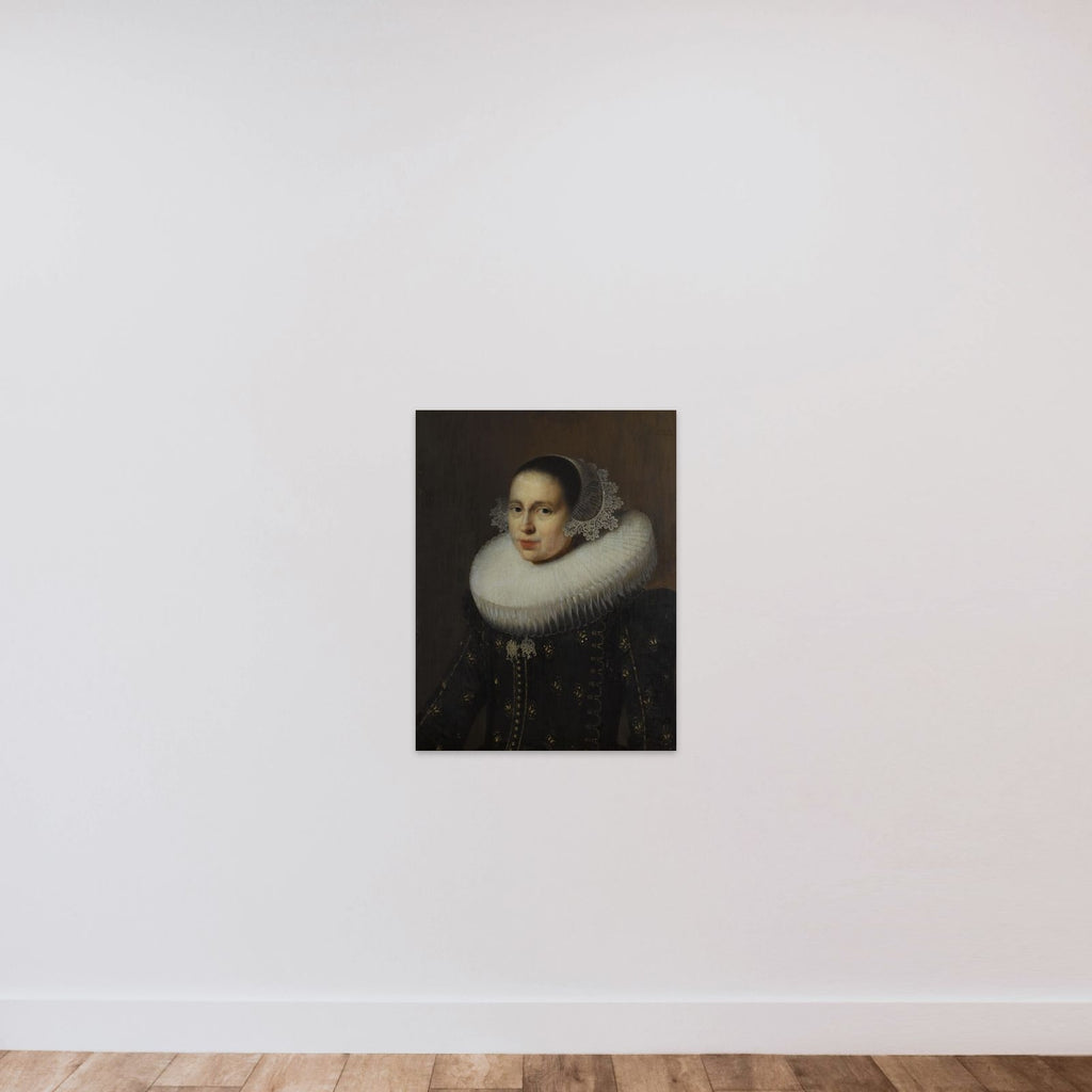 Portrait of Hendrickje Uylenburgh (1600-ca. 1682). Wife of the Artist unframed — shown to scale