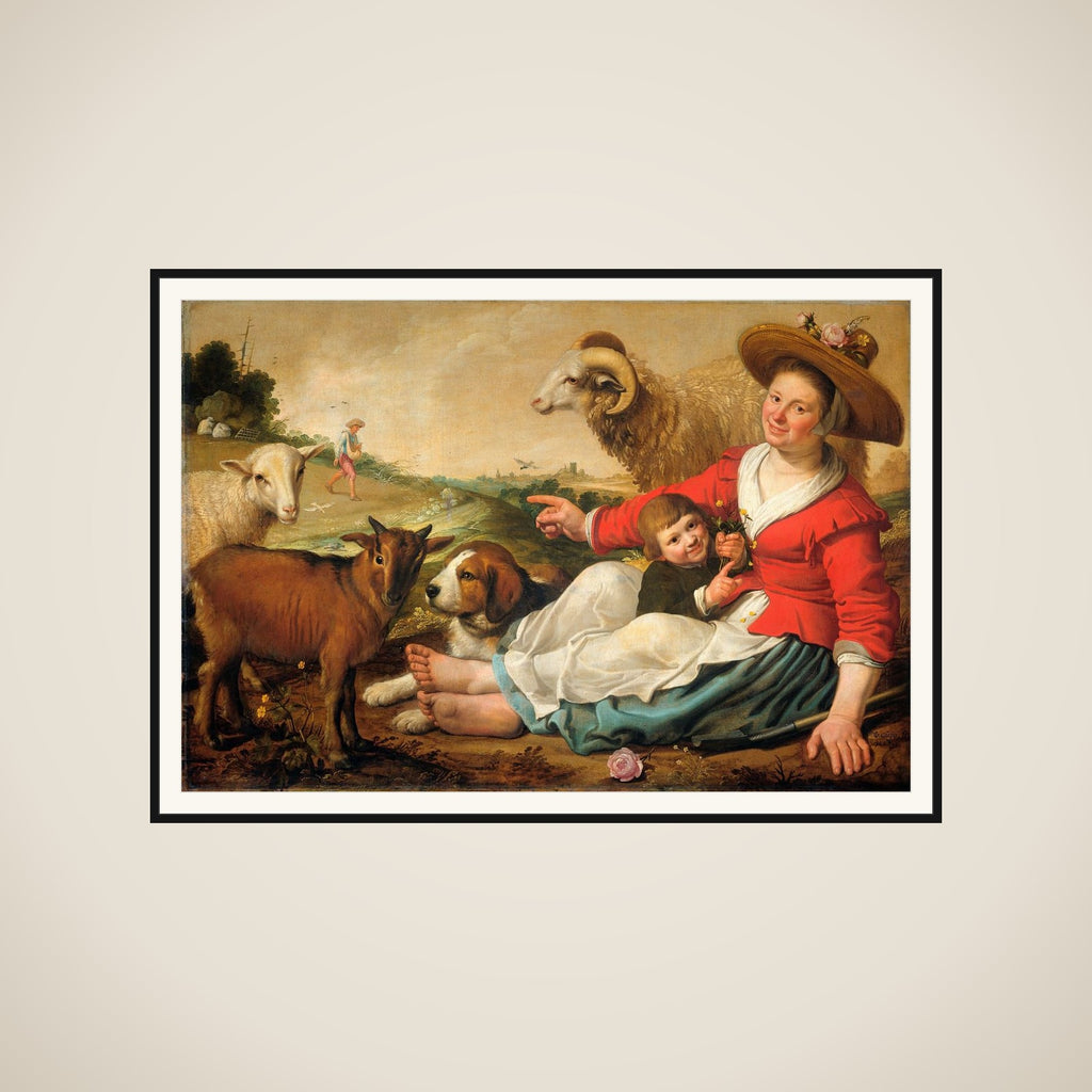 The Shepherdess framed