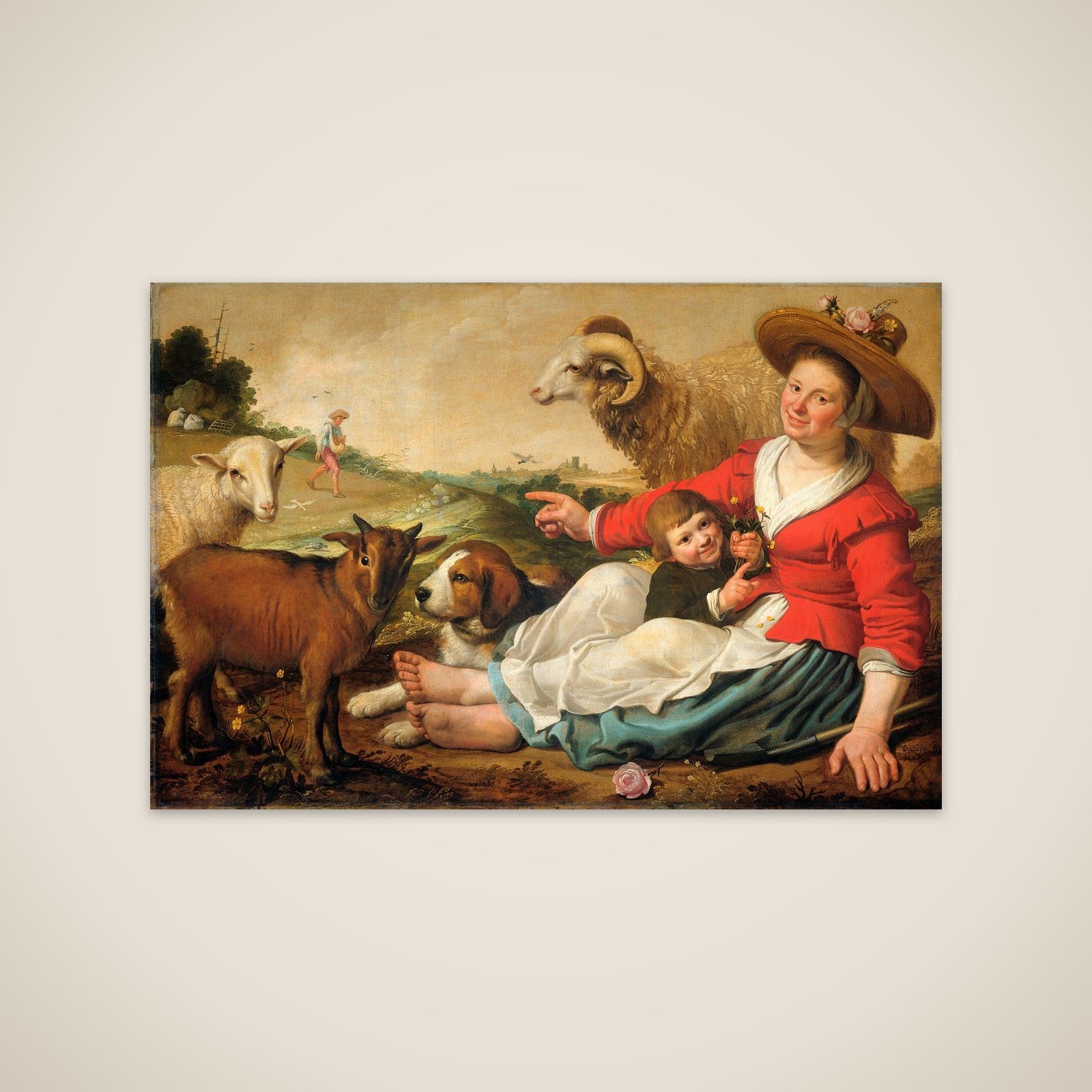 The Shepherdess unframed print