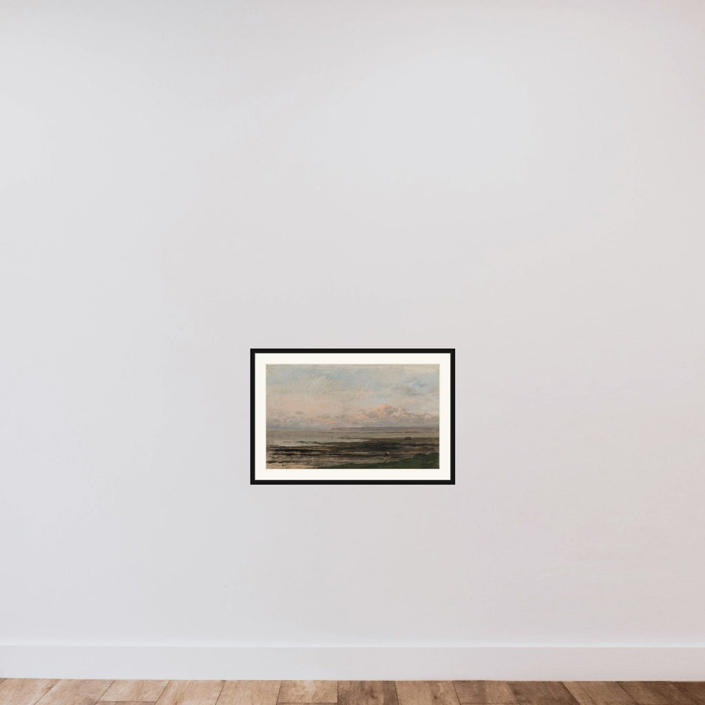 A Beach at Ebb Tide framed — shown to scale