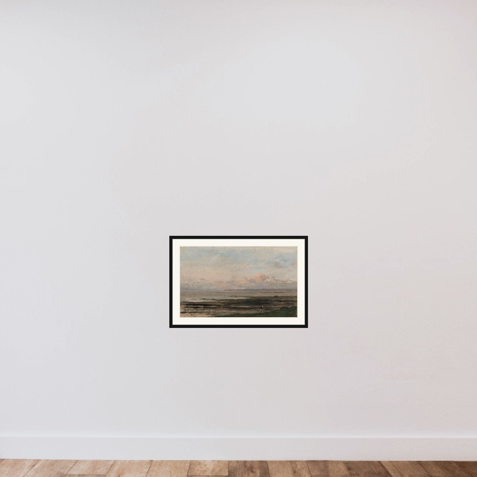A Beach at Ebb Tide framed — shown to scale