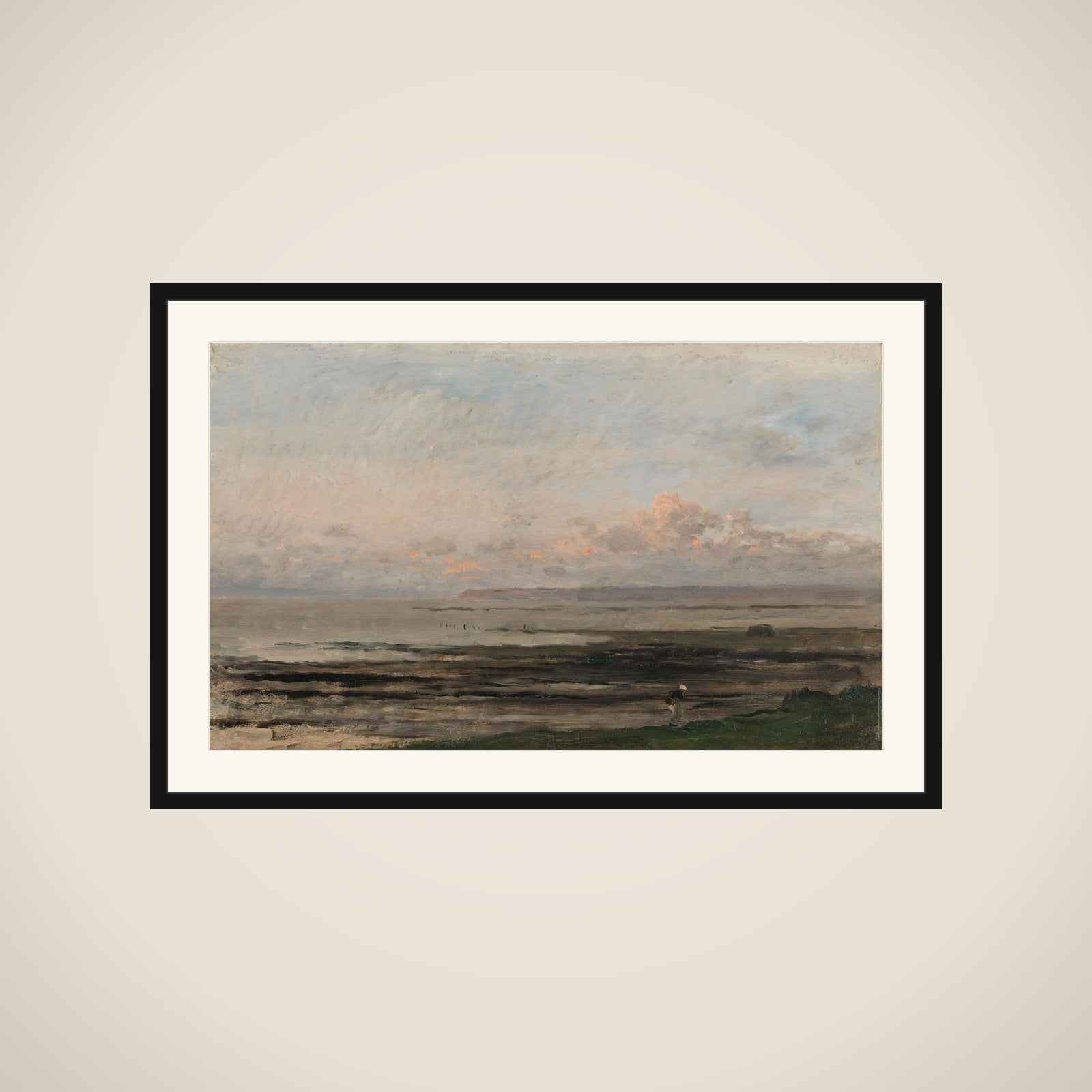 A Beach at Ebb Tide framed