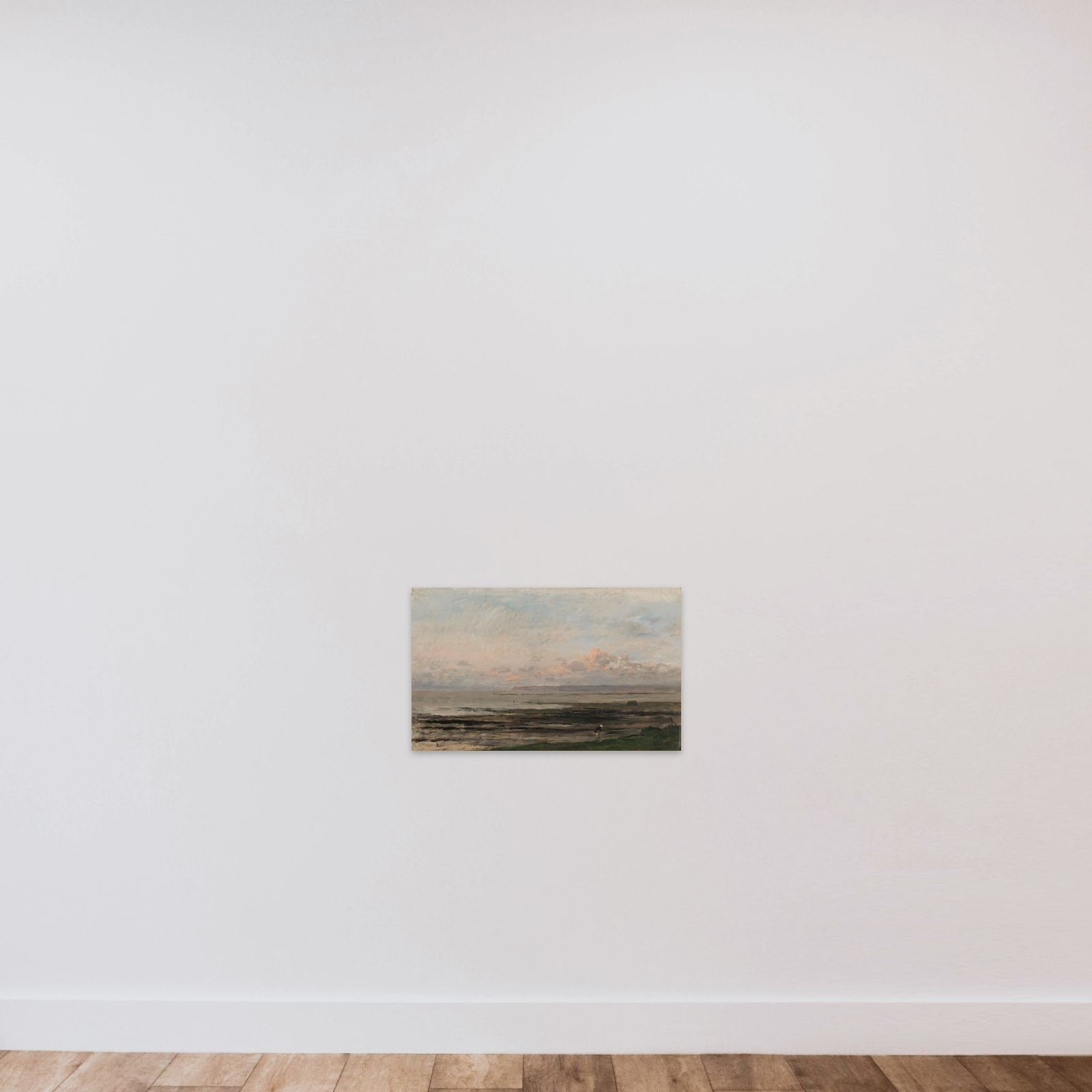 A Beach at Ebb Tide unframed — shown to scale