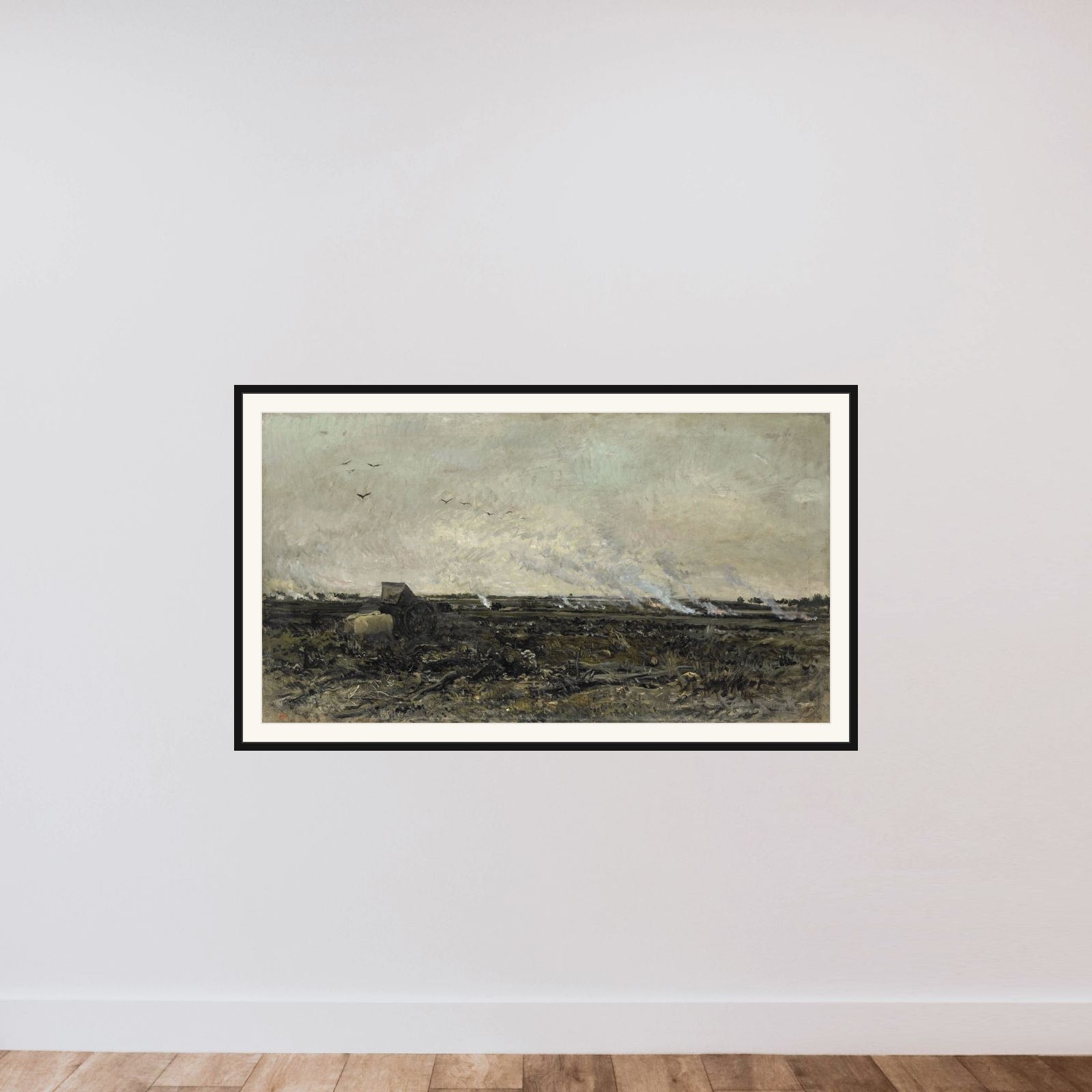 October framed — shown to scale