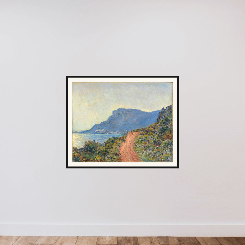 La Corniche near Monaco framed — shown to scale