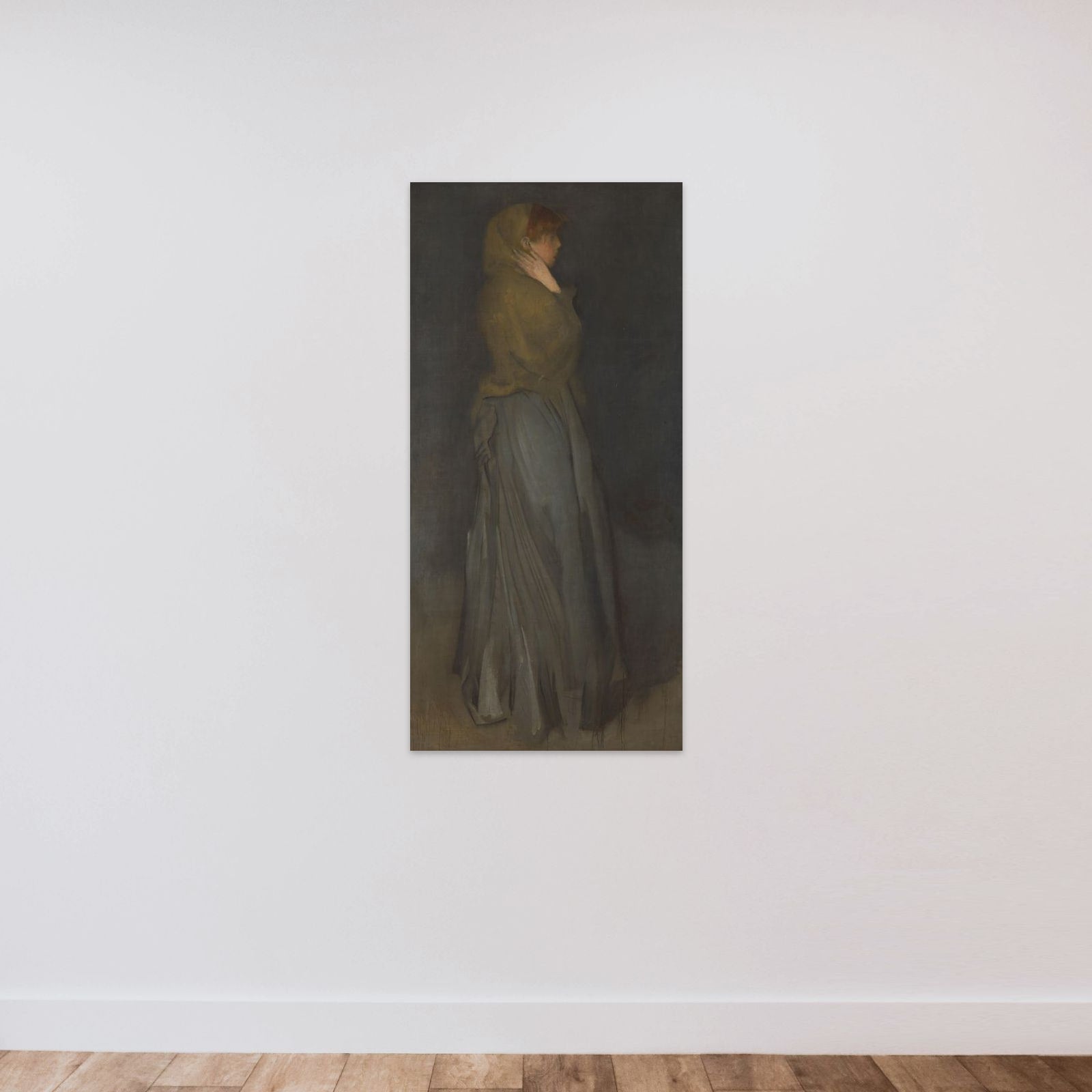 ‘Arrangement in Yellow and Gray’: Effie Deans unframed — shown to scale