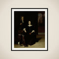 Portrait of a Woman and a Man in an Interior framed