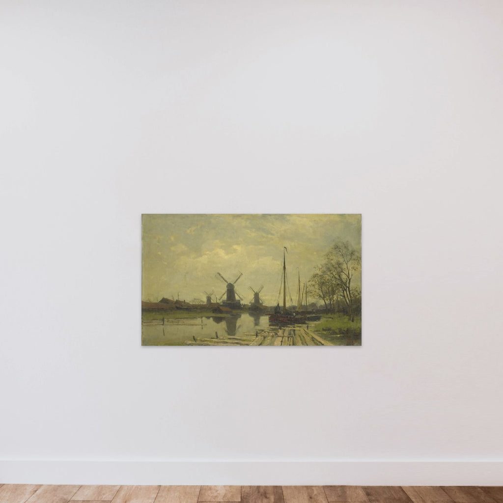 Waterway near the Baarsjes, Amsterdam unframed — shown to scale
