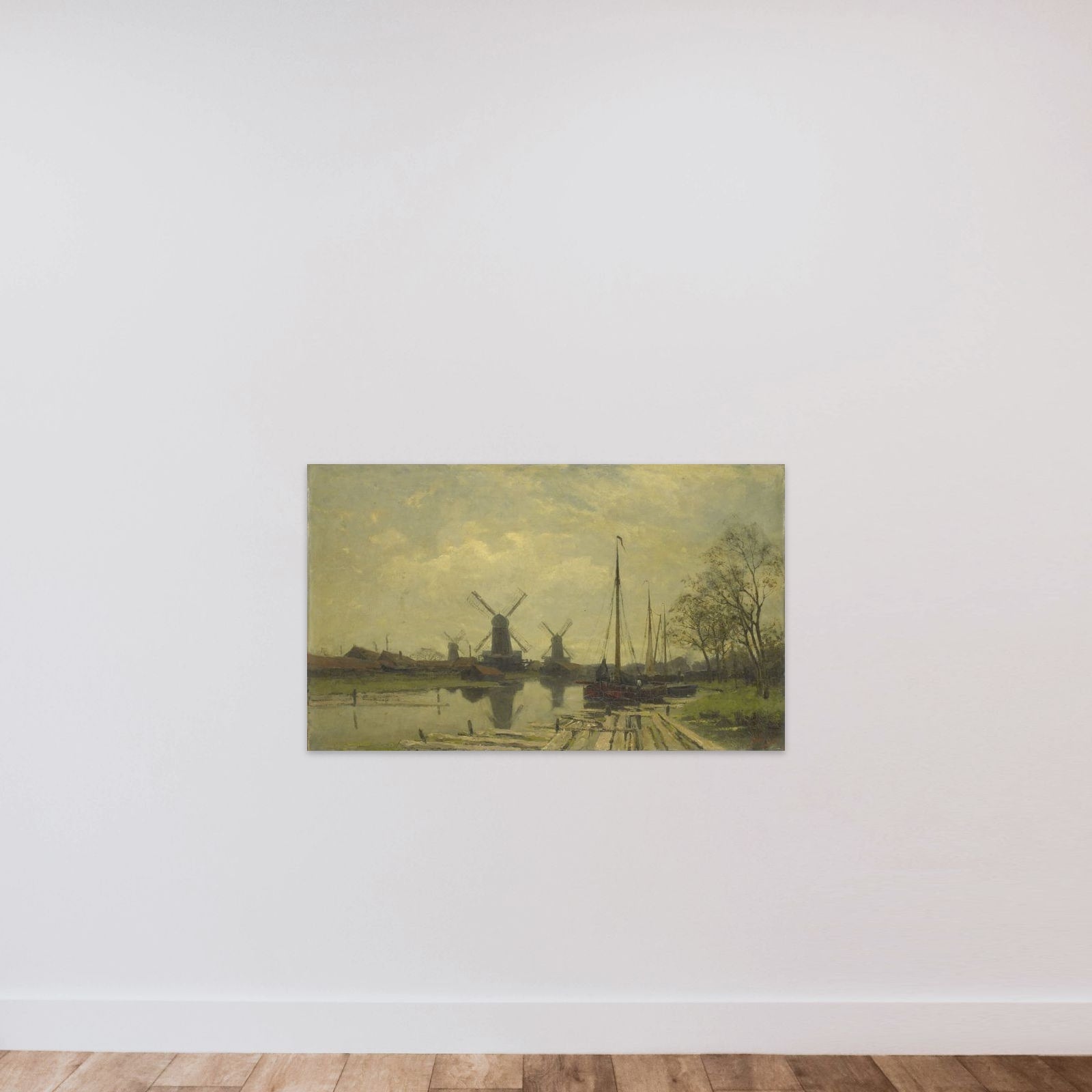 Waterway near the Baarsjes, Amsterdam unframed — shown to scale