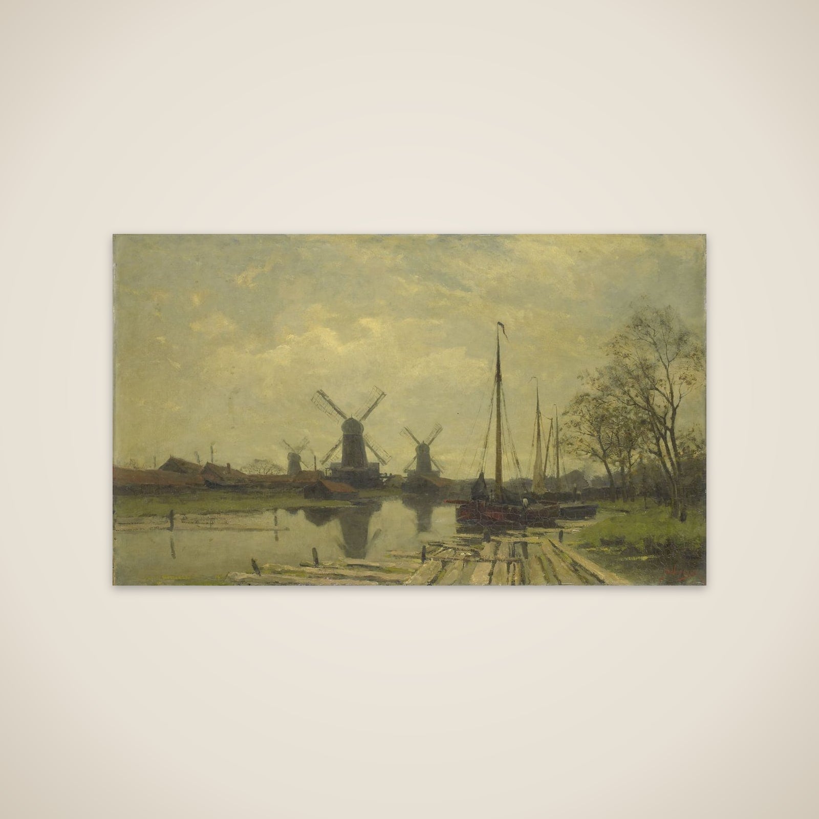Waterway near the Baarsjes, Amsterdam unframed print