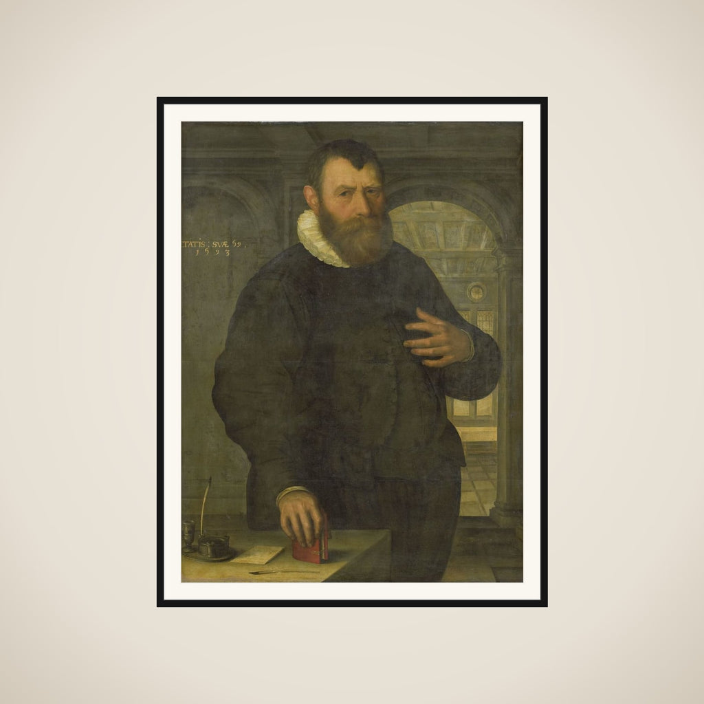 Portrait of Bartholomeus van der Wiere (1534-1603) framed
