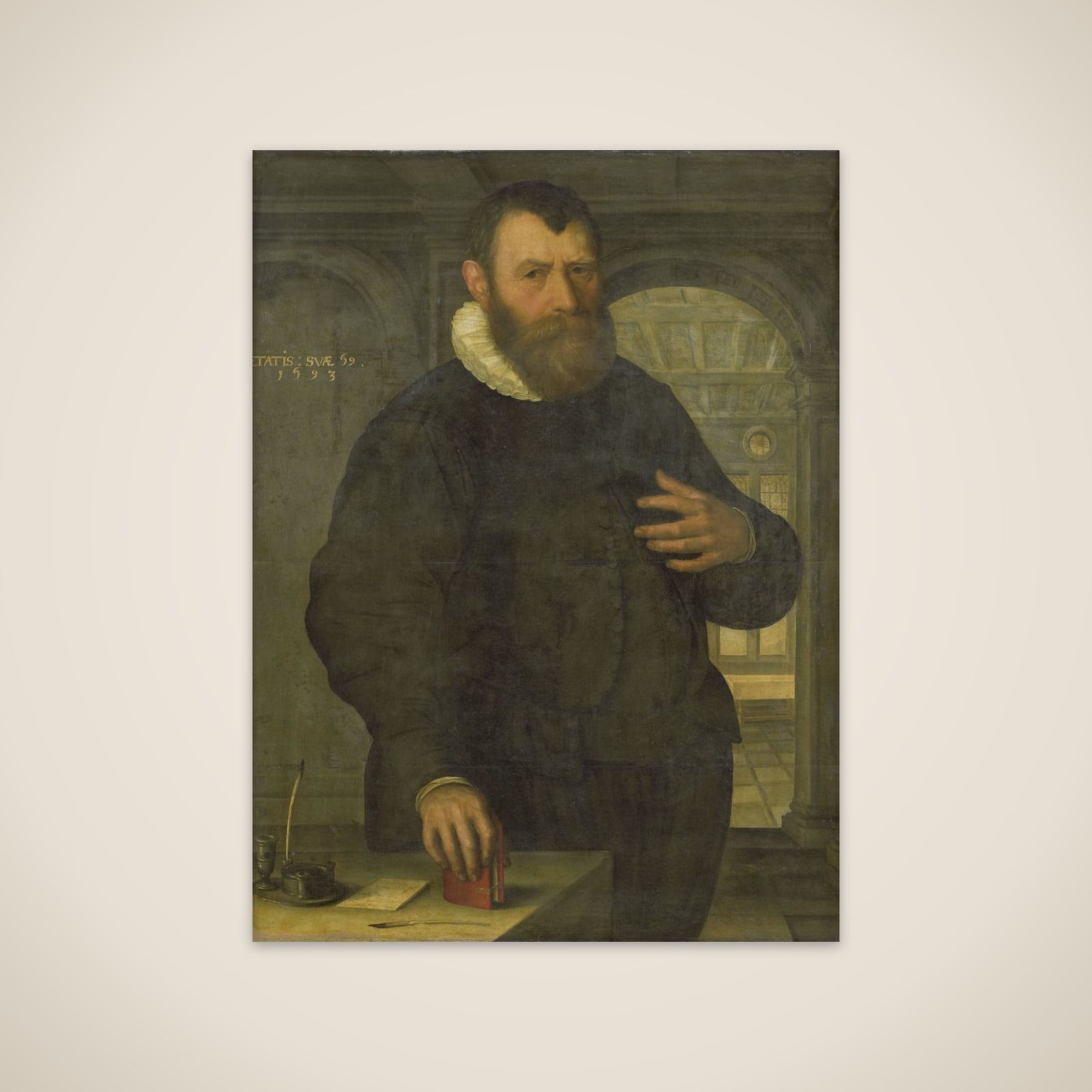 Portrait of Bartholomeus van der Wiere (1534-1603) unframed print