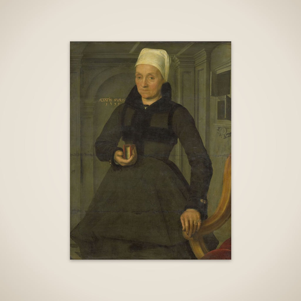 Portrait of Lysbeth Hendriksdr (1536-after 1603). Wife of Bartholomeus van der Wiere unframed print