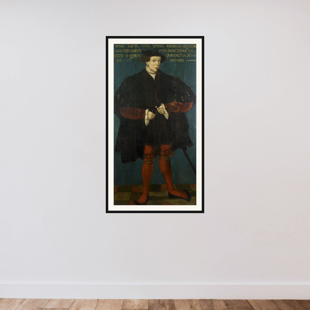 Portrait of Worp van Ropta, Chief Magistrate of East Dongeradeel framed — shown to scale