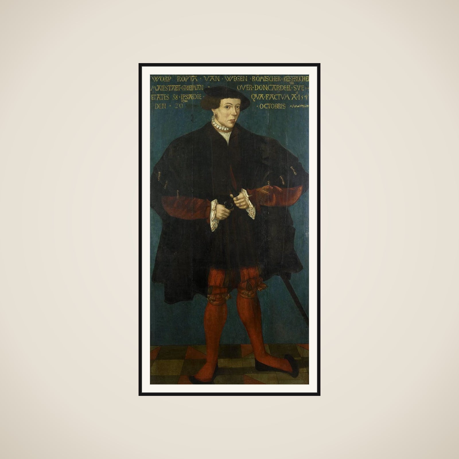 Portrait of Worp van Ropta, Chief Magistrate of East Dongeradeel framed