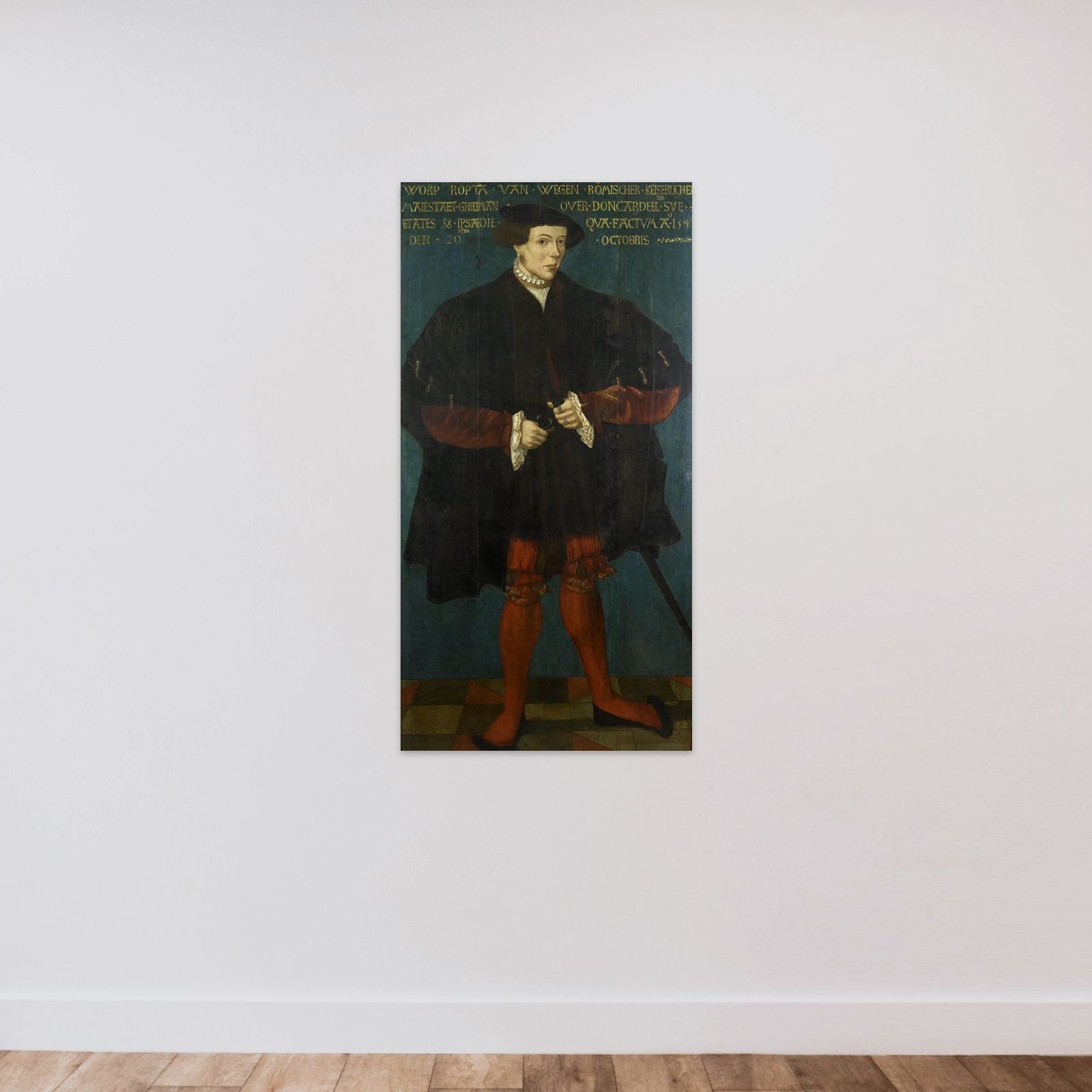 Portrait of Worp van Ropta, Chief Magistrate of East Dongeradeel unframed — shown to scale