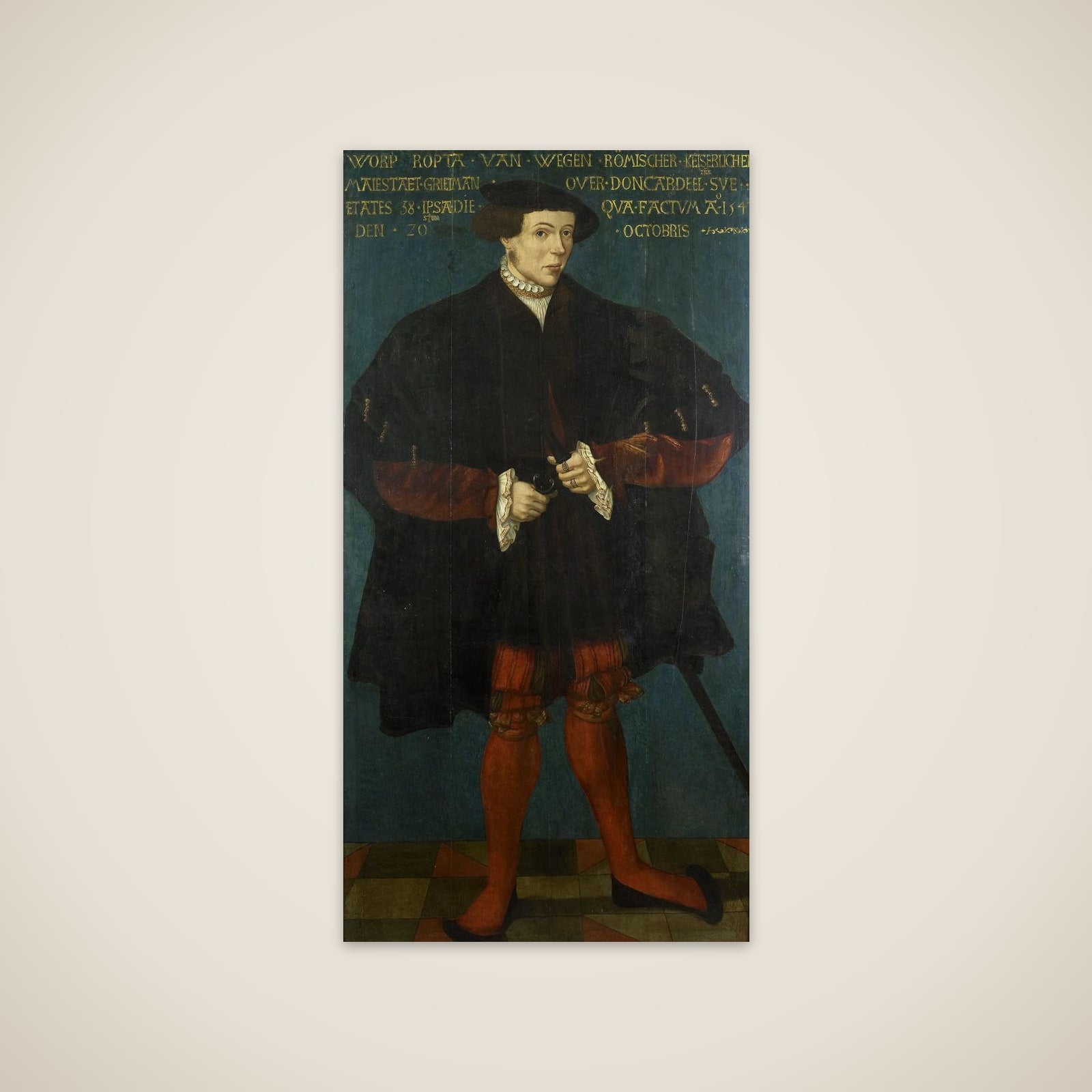 Portrait of Worp van Ropta, Chief Magistrate of East Dongeradeel unframed print