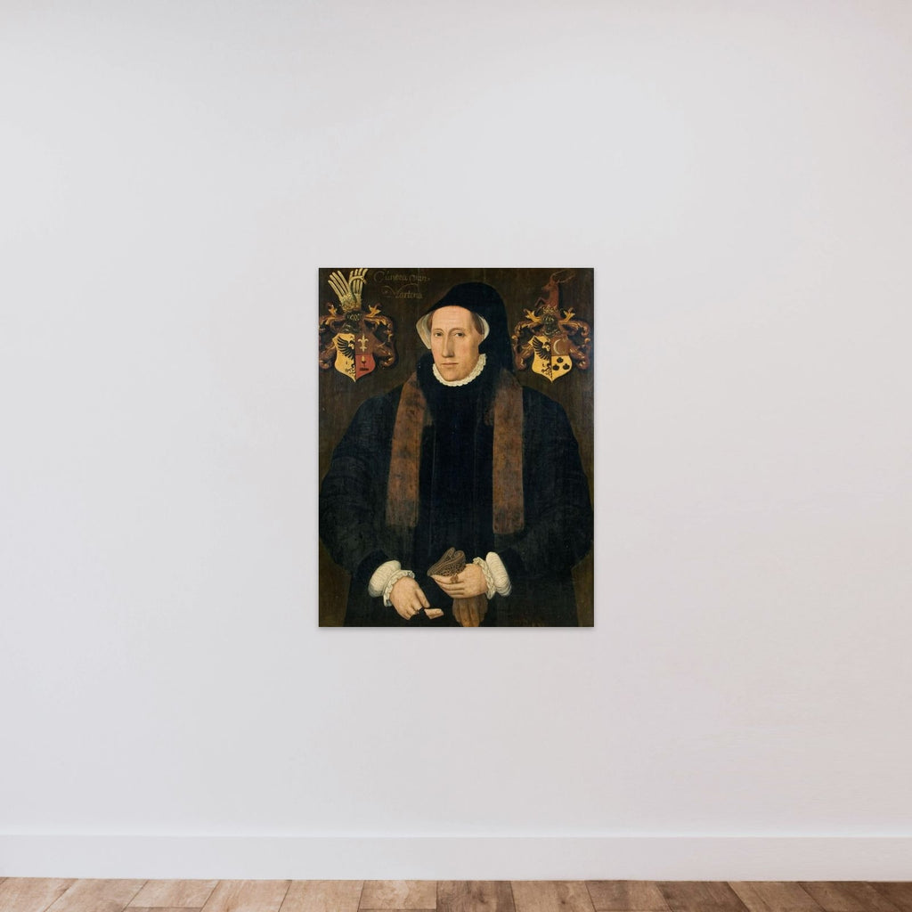 Cunera van Martena, Wife of Rudolph van Buynou unframed — shown to scale