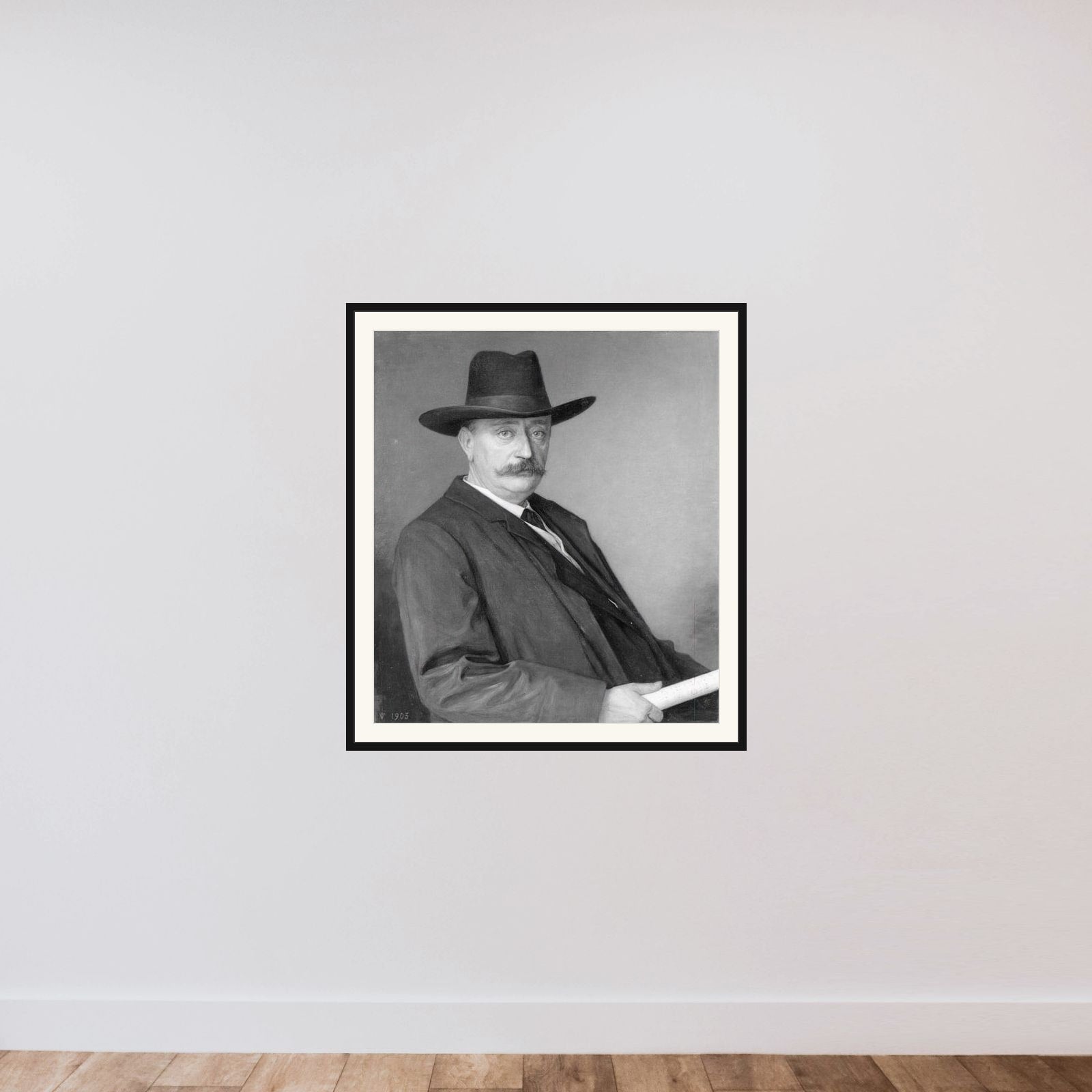 Johannes Martinus Messchaert (1857-1922). Zanger en zangpedagoog framed — shown to scale
