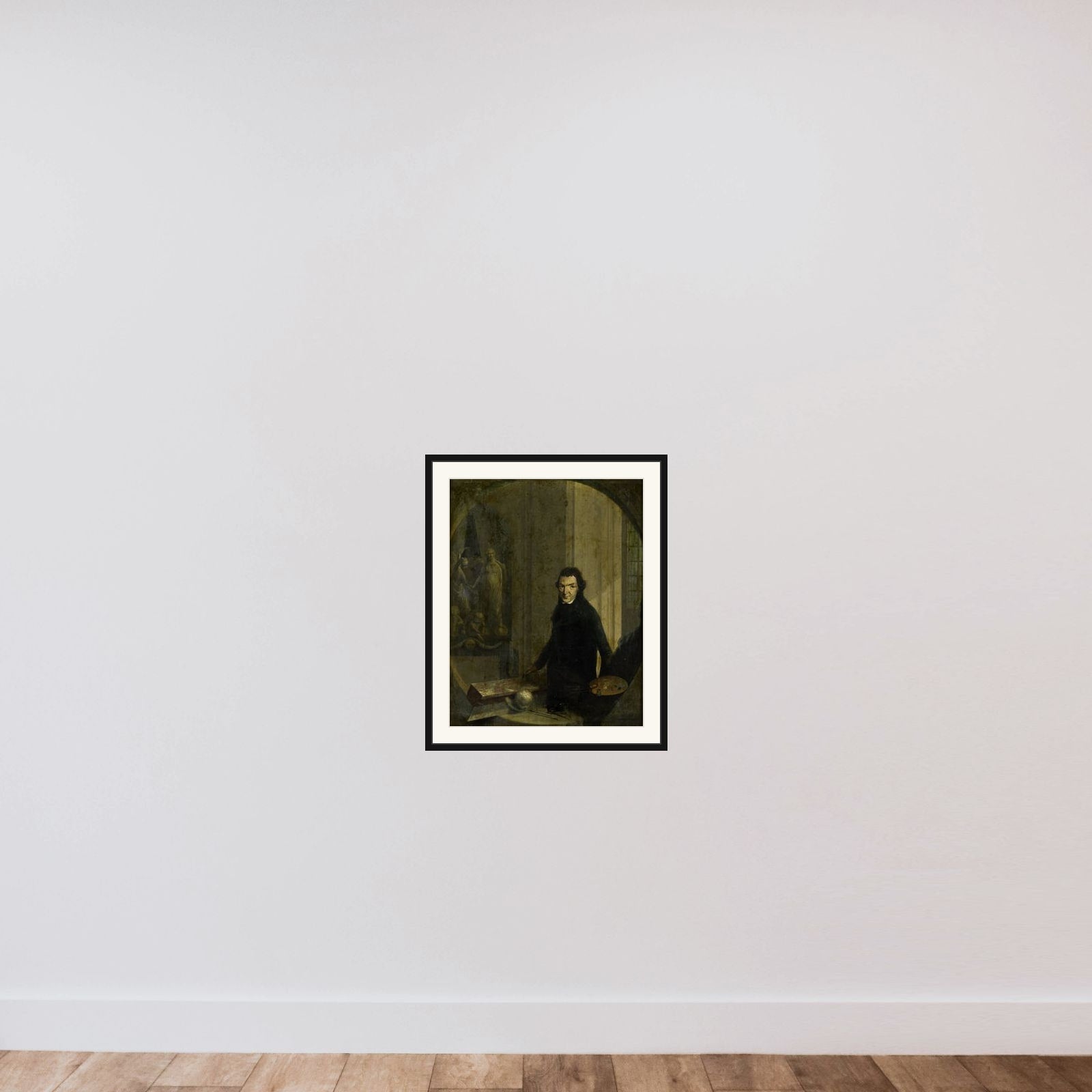 Self Portrait framed — shown to scale