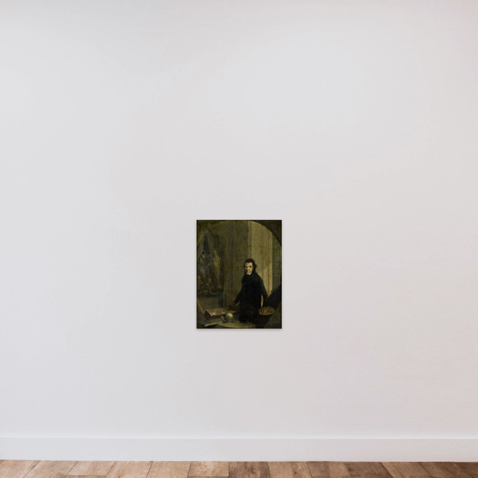 Self Portrait unframed — shown to scale