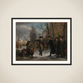 General Daendels Taking Leave in Maarssen of Lieutenant Colonel  C.R.T. Krayenhoff, whom he was Despatching to Amsterdam to Help Depose the City Government, 18 January 1795 framed